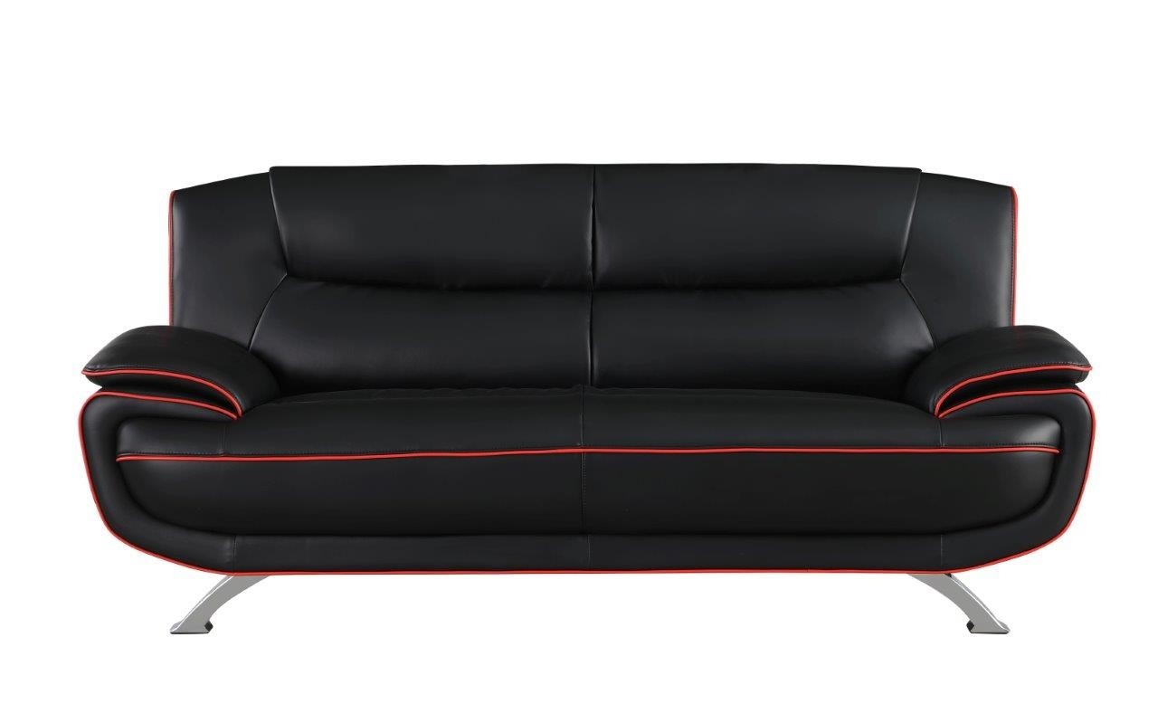 GUF™ 405 Sofa - Black, Leather Match