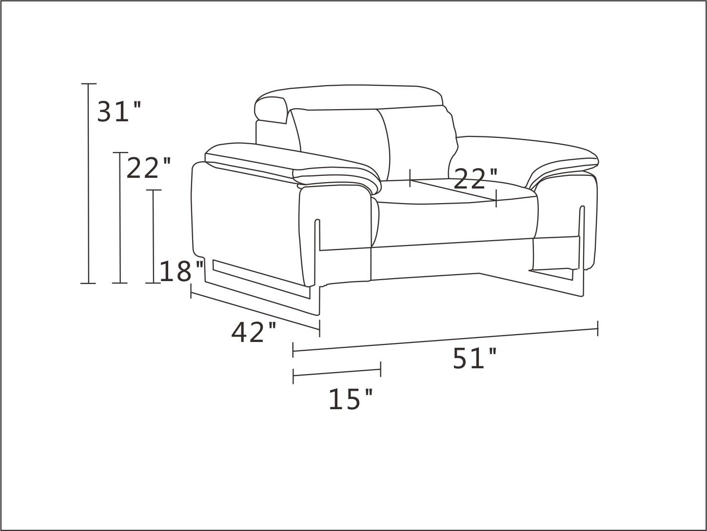 GUF™ 636 Armchair - Light Gray, Genuine Italian Leather