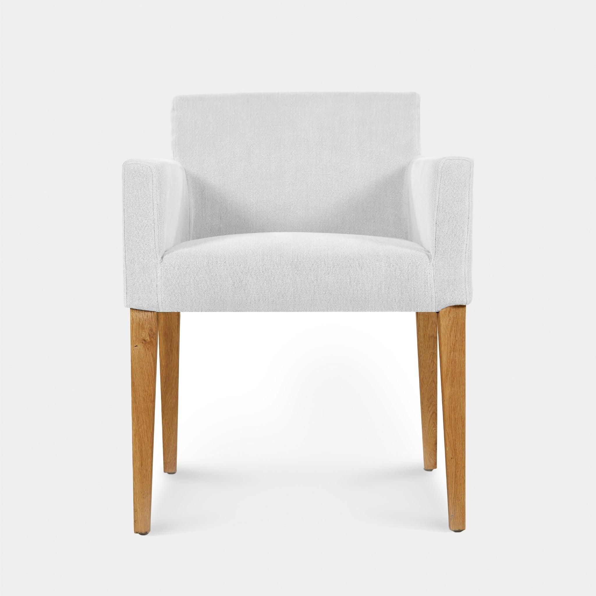 Harbour Altitude Dining Chair - Oak Brown, Boucle Ivory