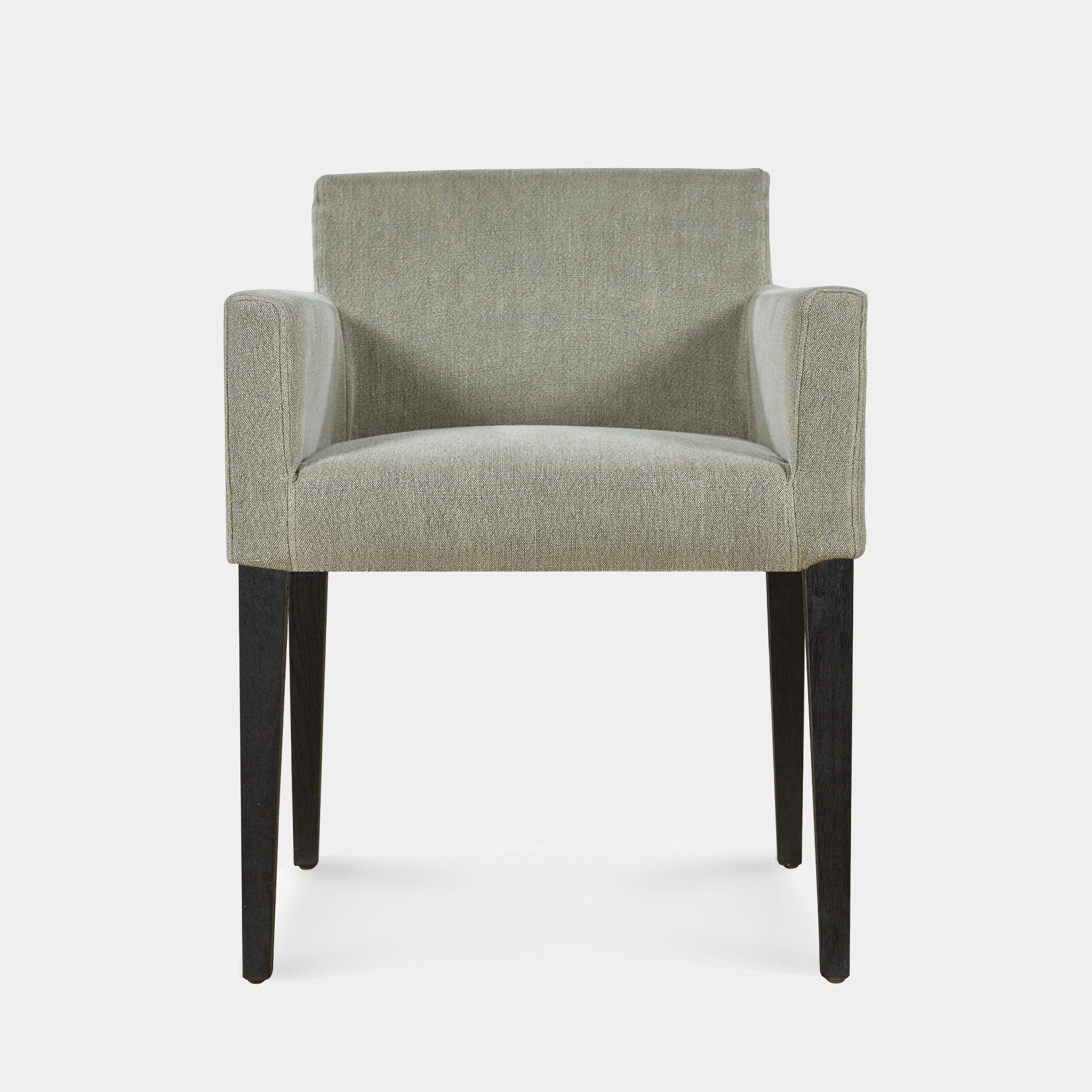 Harbour Altitude Dining Chair - Oak Brown, Harbour Belgian Linen Black