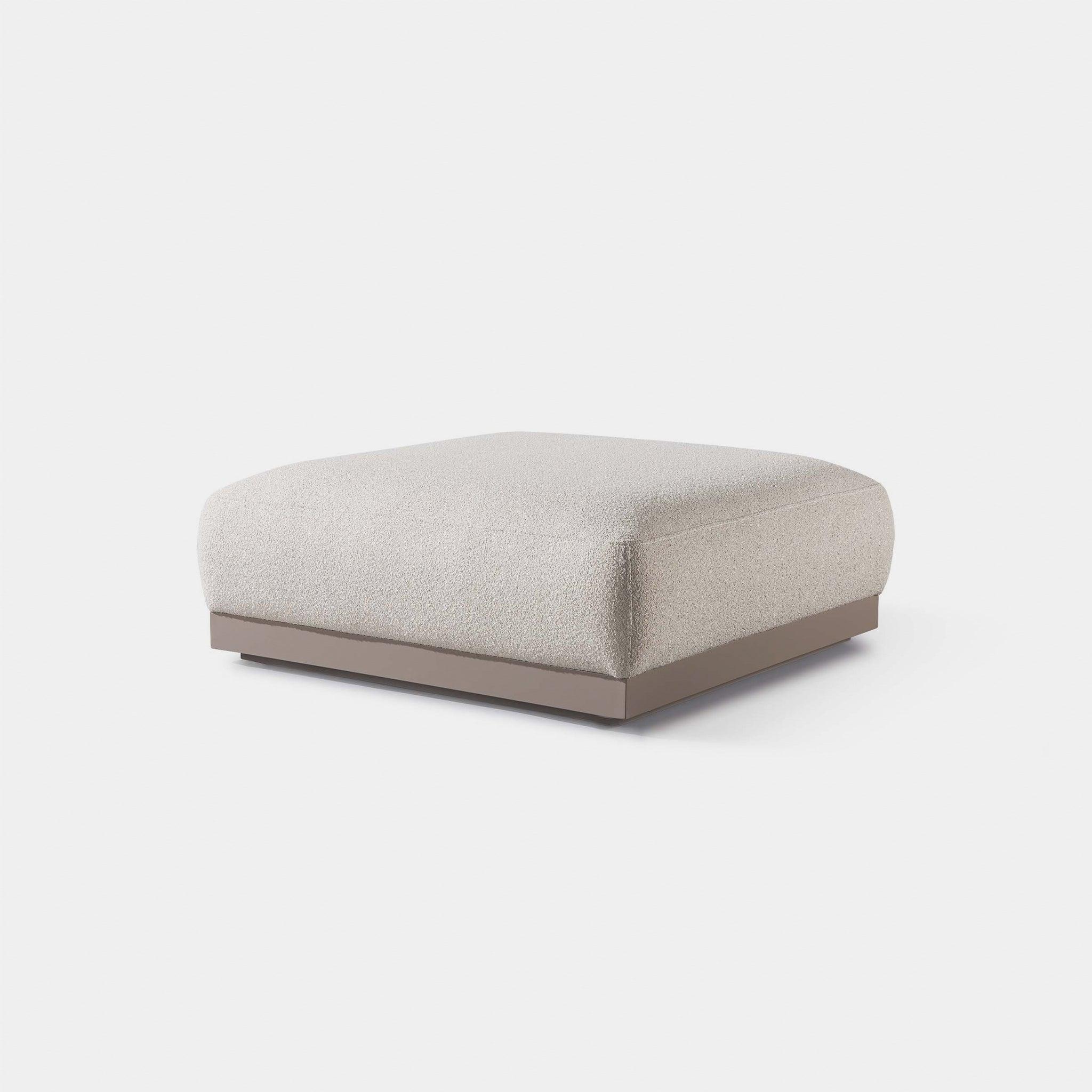 Harbour Amalfi Ottoman - Aluminum Asteroid, Copacabana Sand