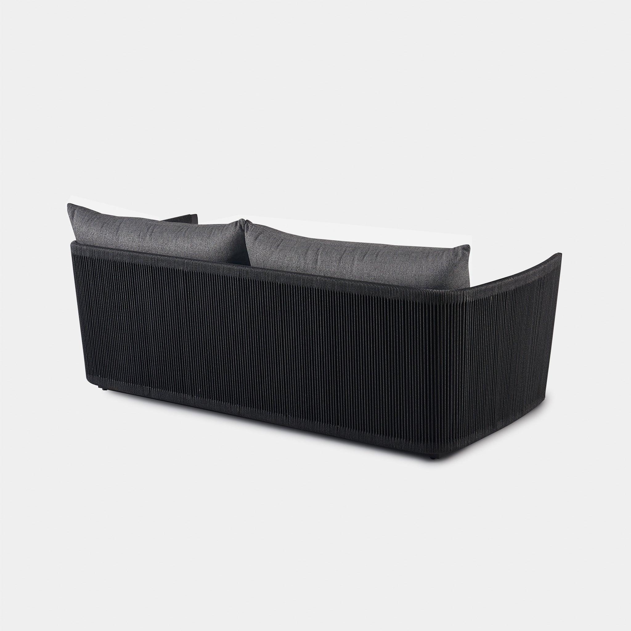 Harbour Antigua 2 Seat Sofa - Aluminum Asteroid, Lisos Grafito, Rope Dark Gray