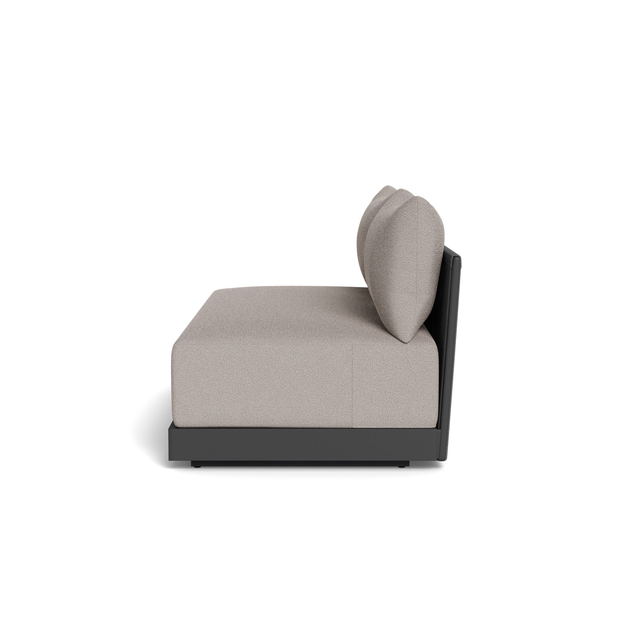 Harbour Antigua 2 Seat Armless Sofa - Aluminum Asteroid, Riviera Stone, Rope Dark Gray