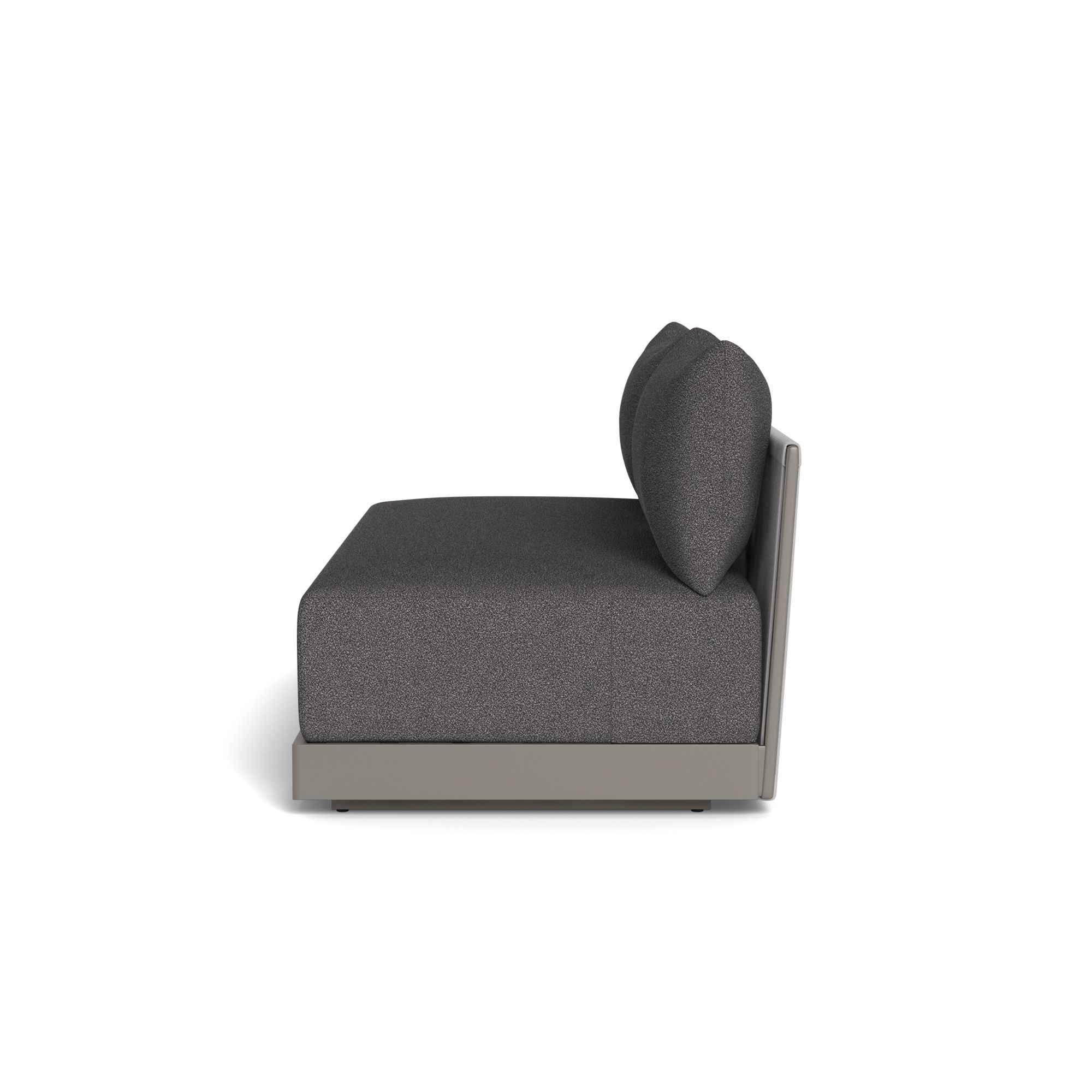 Harbour Antigua 2 Seat Armless Sofa - Aluminum Taupe, Riviera Slate, Rope Light Gray