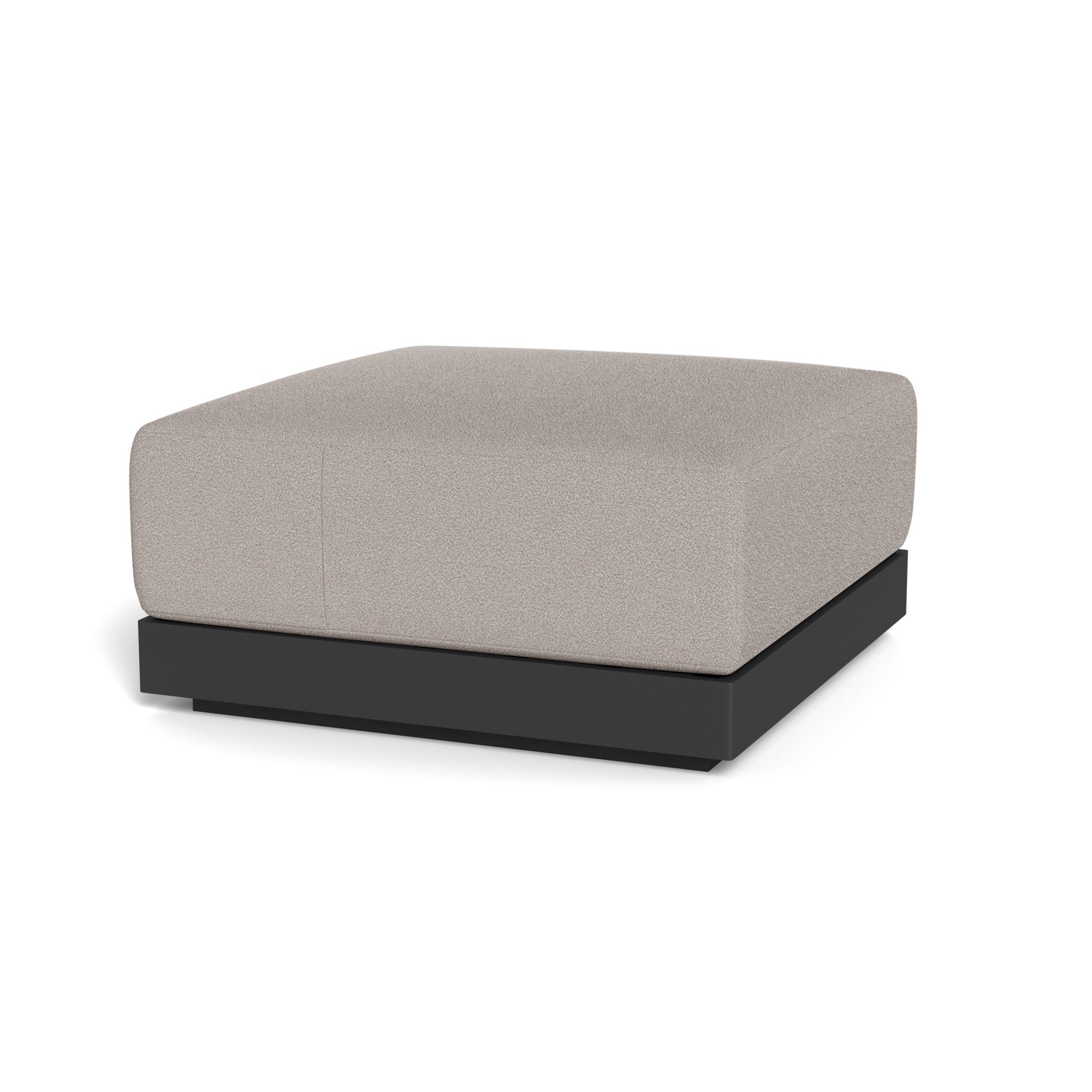 Harbour Antigua Ottoman - Aluminum Asteroid, Riviera Stone