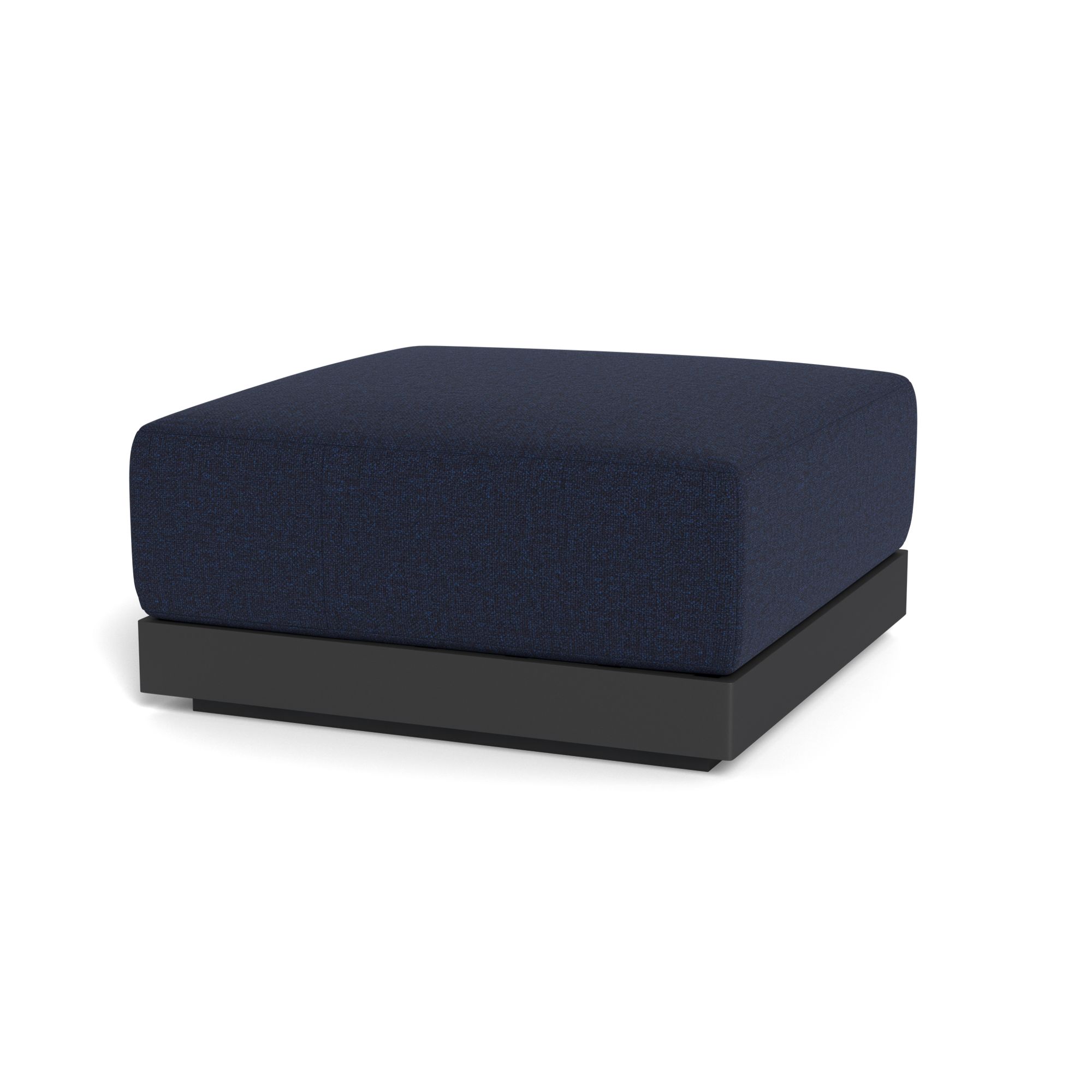 Harbour Antigua Ottoman - Aluminum Asteroid, Siesta Indigo