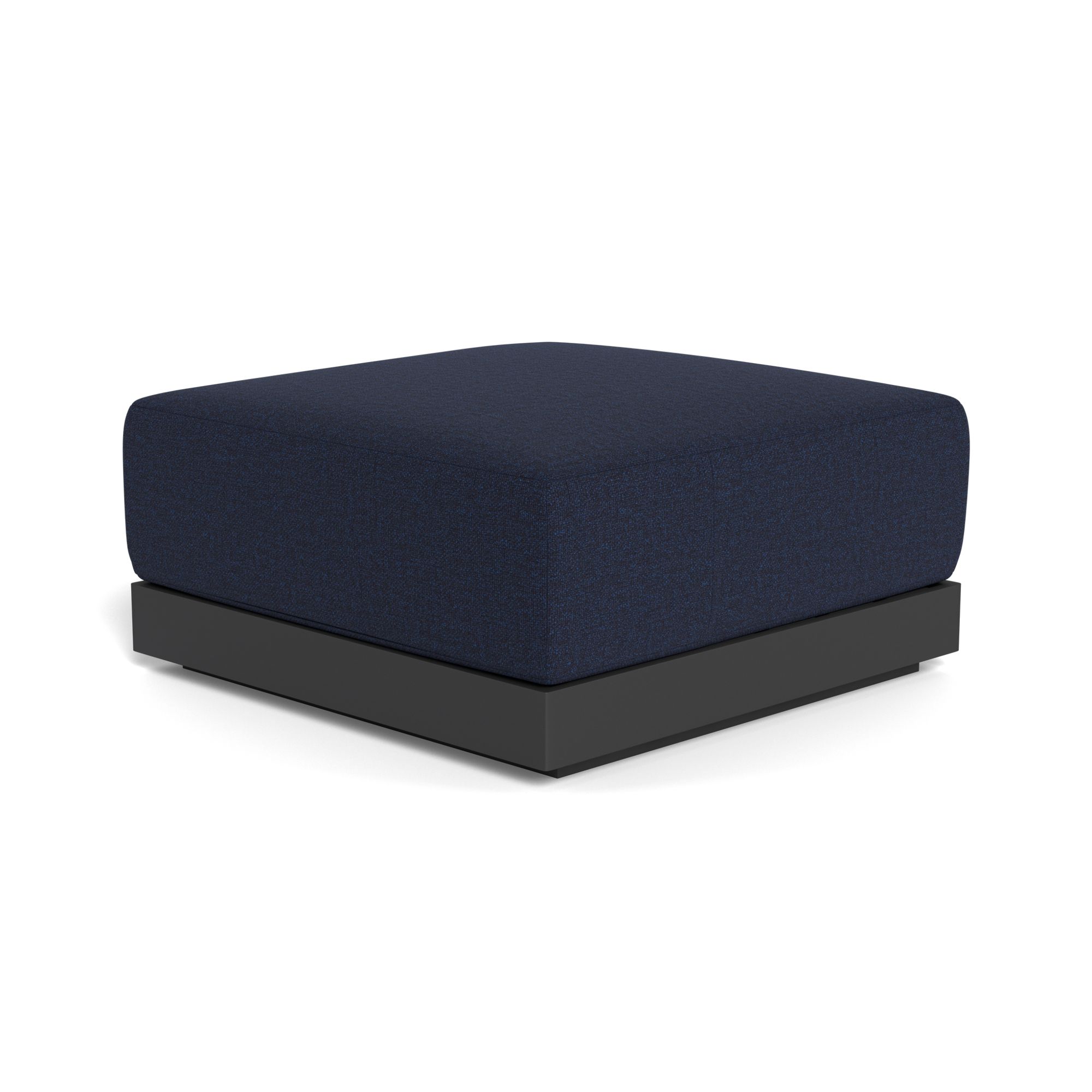 Harbour Antigua Ottoman - Aluminum Asteroid, Siesta Indigo