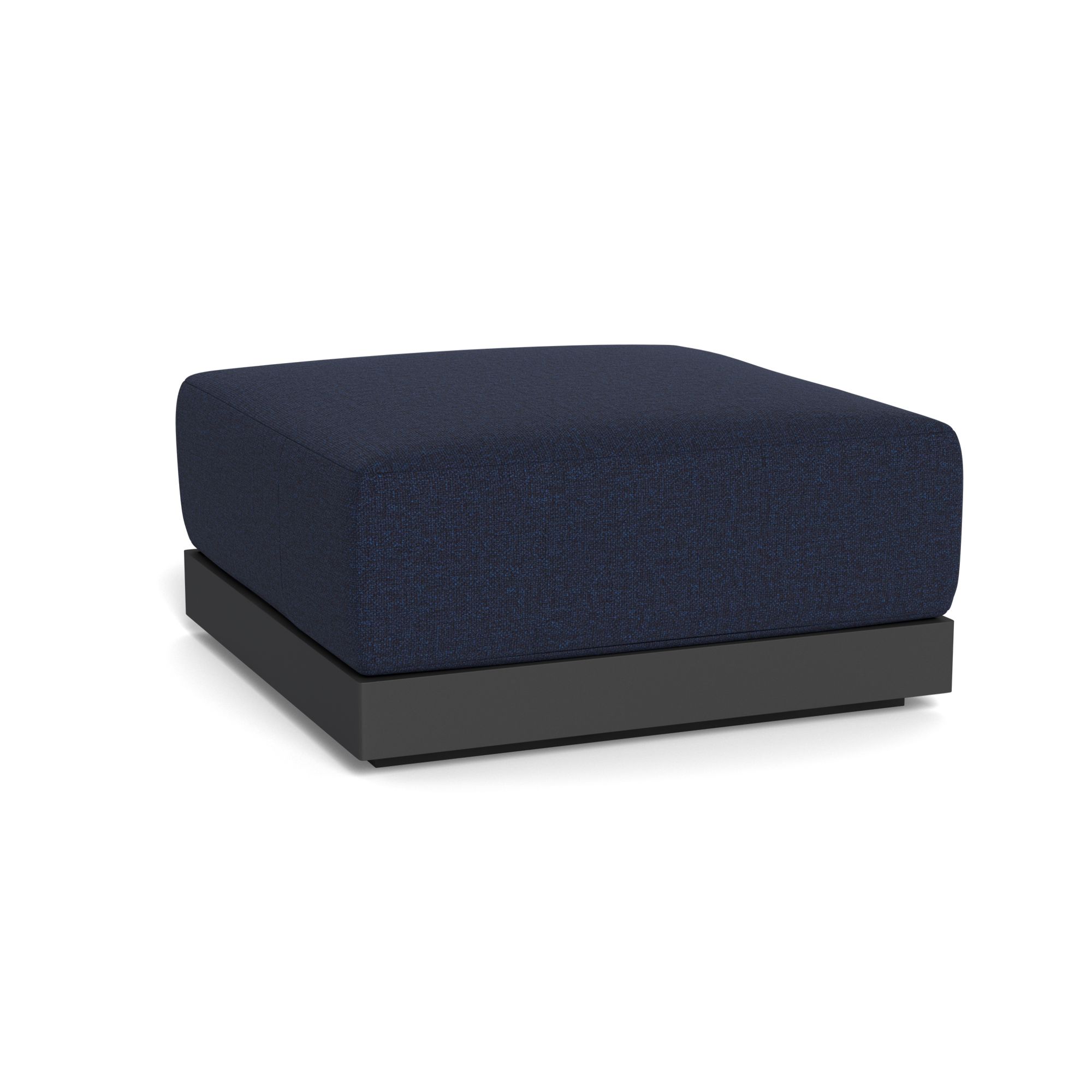 Harbour Antigua Ottoman - Aluminum Asteroid, Siesta Indigo