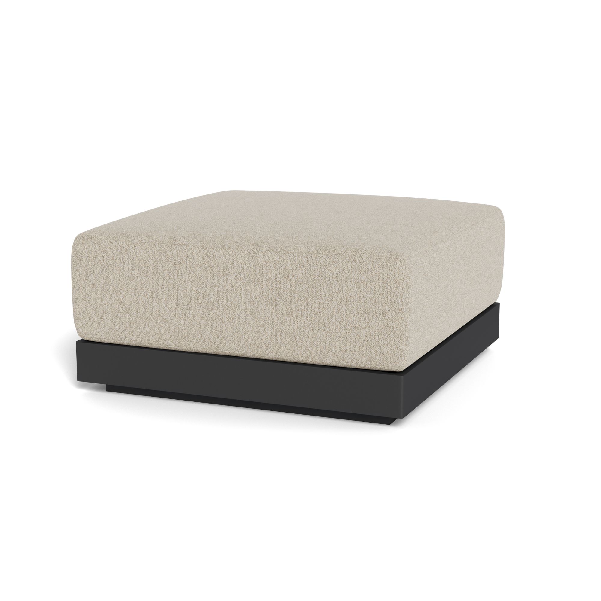 Harbour Antigua Ottoman - Aluminum Asteroid, Siesta Taupe