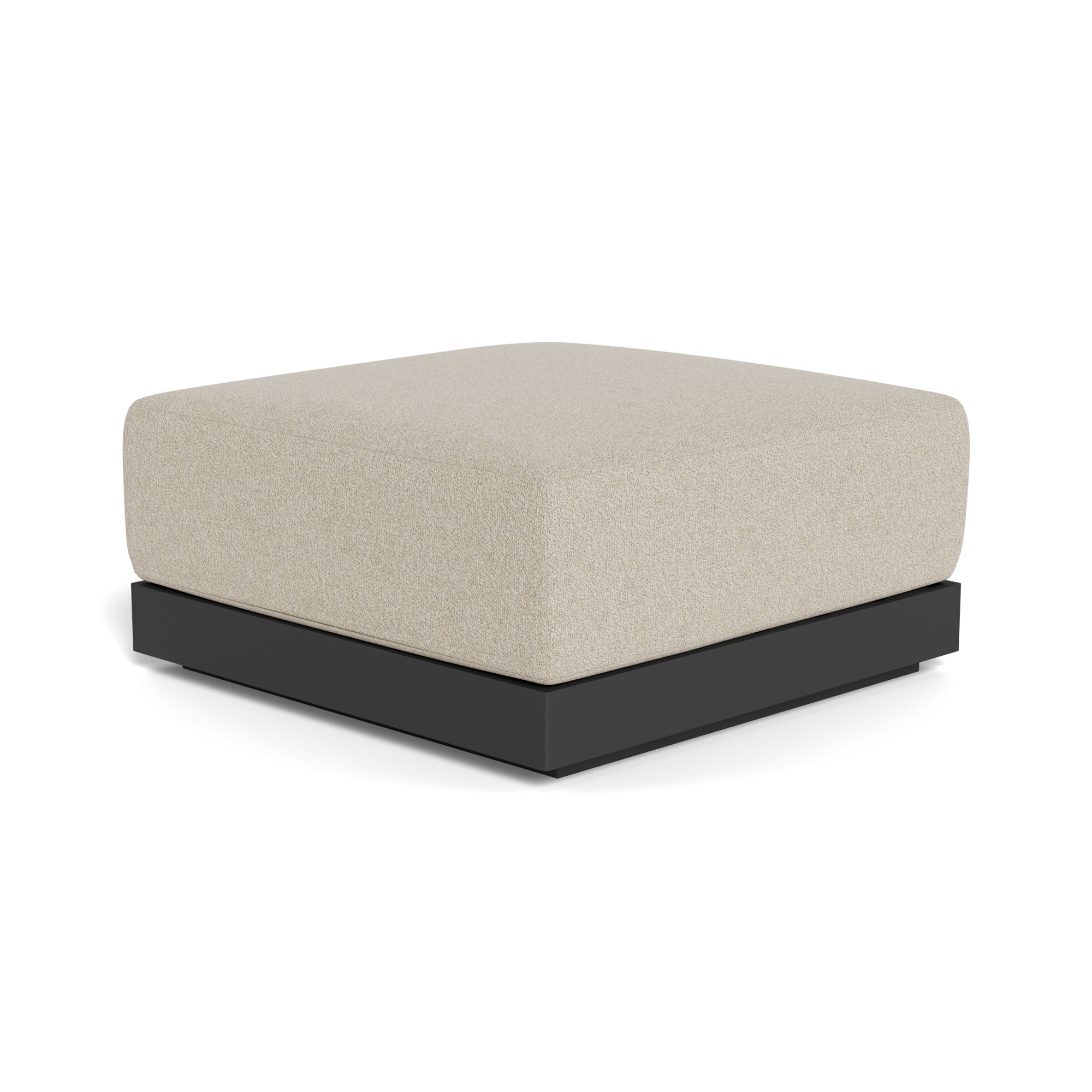 Harbour Antigua Ottoman - Aluminum Asteroid, Siesta Taupe