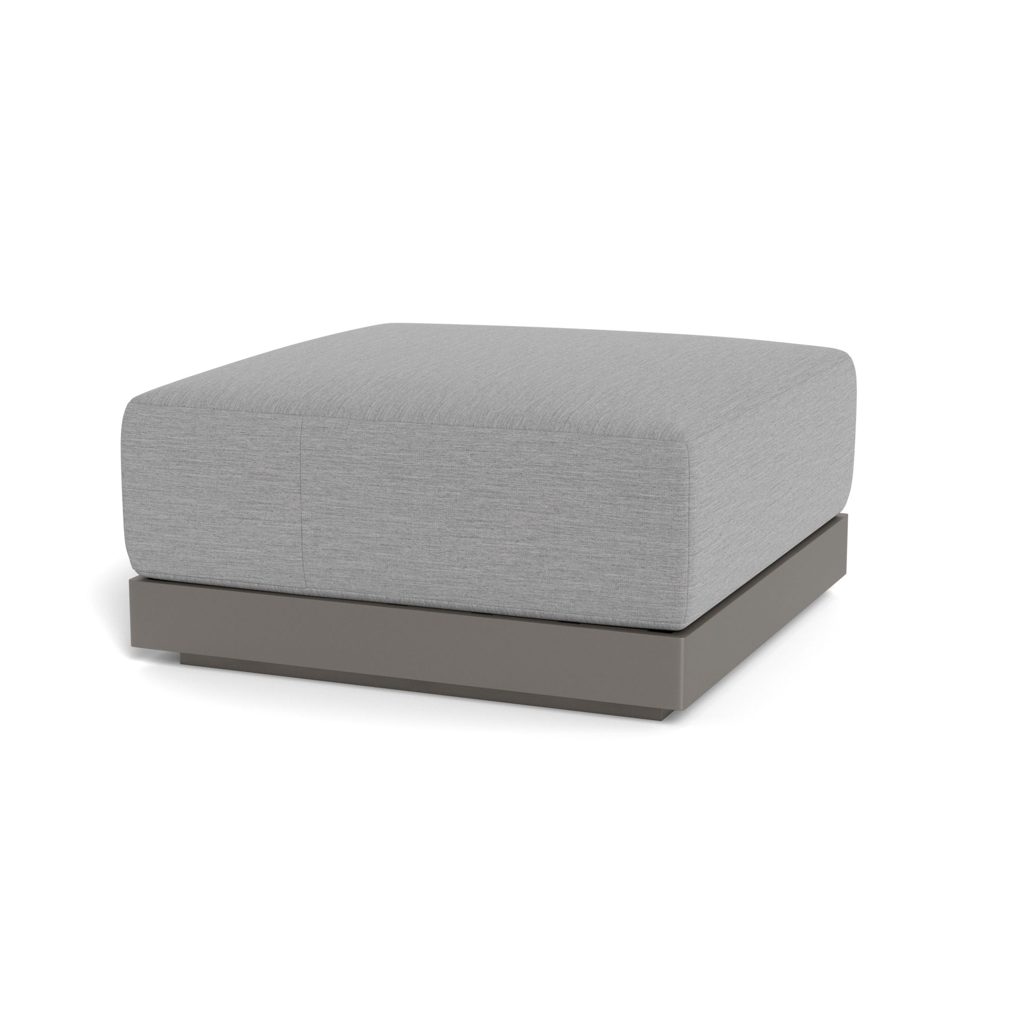 Harbour Antigua Ottoman - Aluminum Taupe, Lisos Piedra