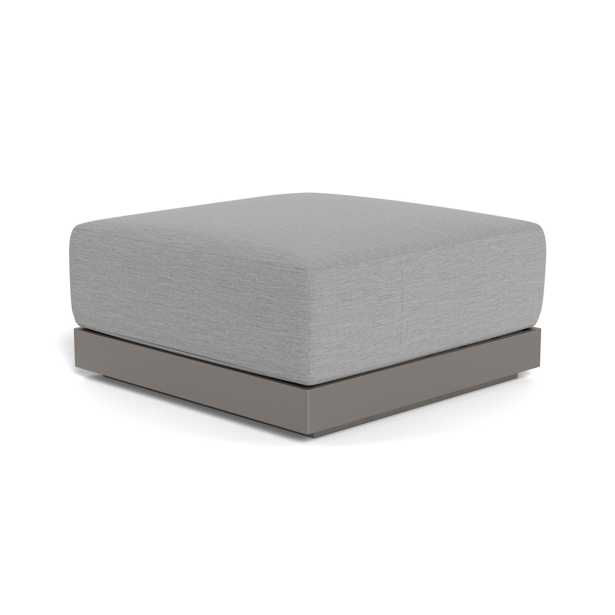 Harbour Antigua Ottoman - Aluminum Taupe, Lisos Piedra