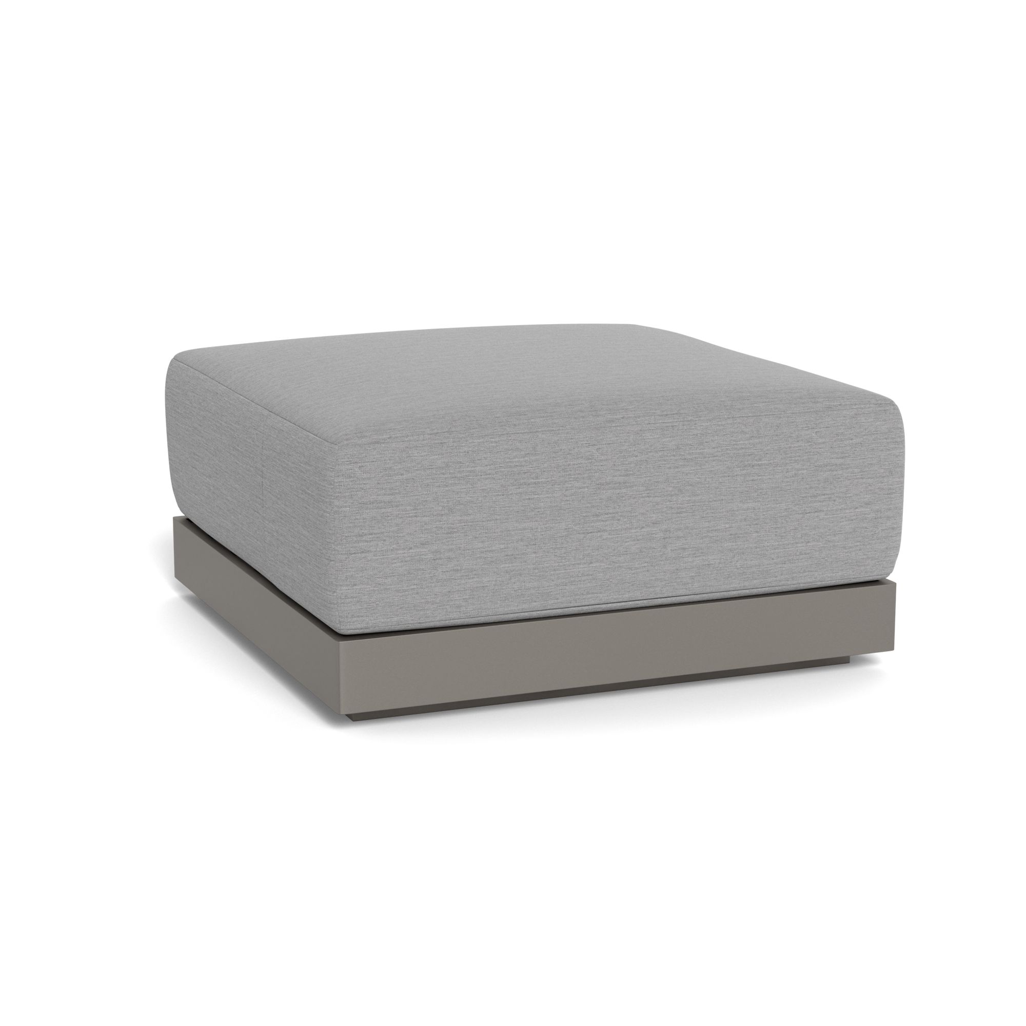 Harbour Antigua Ottoman - Aluminum Taupe, Lisos Piedra