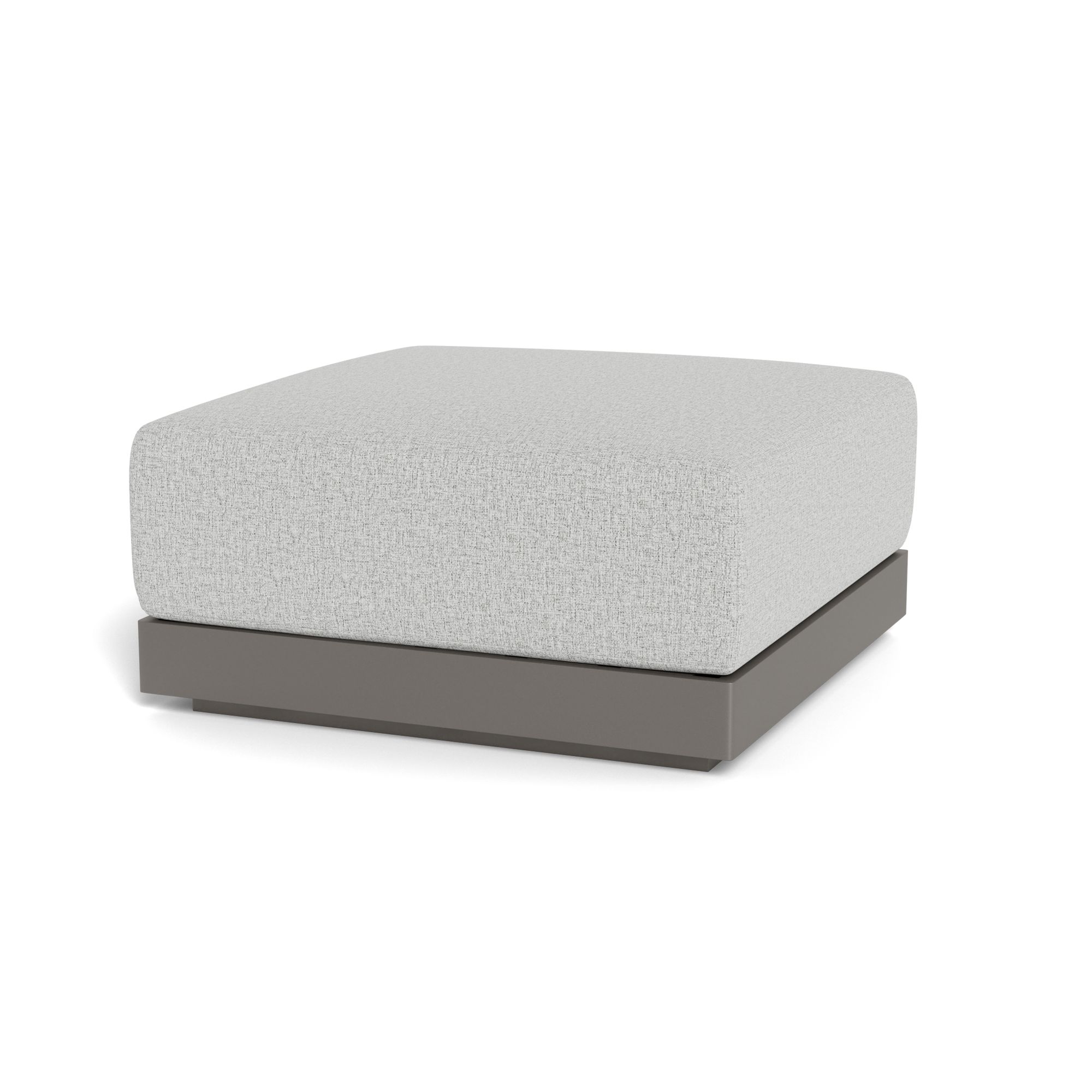 Harbour Antigua Ottoman - Aluminum Taupe, Copacabana Sand