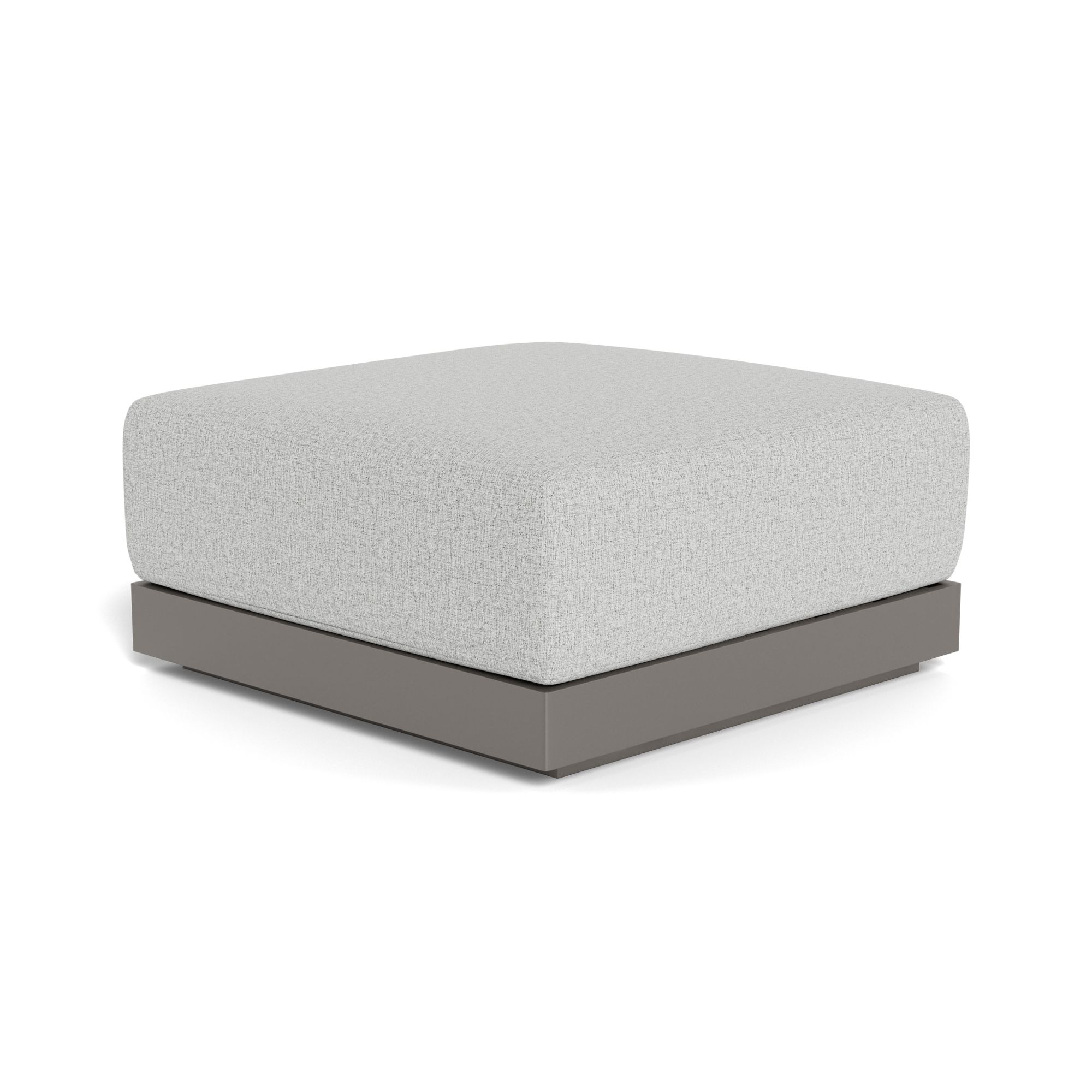 Harbour Antigua Ottoman - Aluminum Taupe, Copacabana Sand