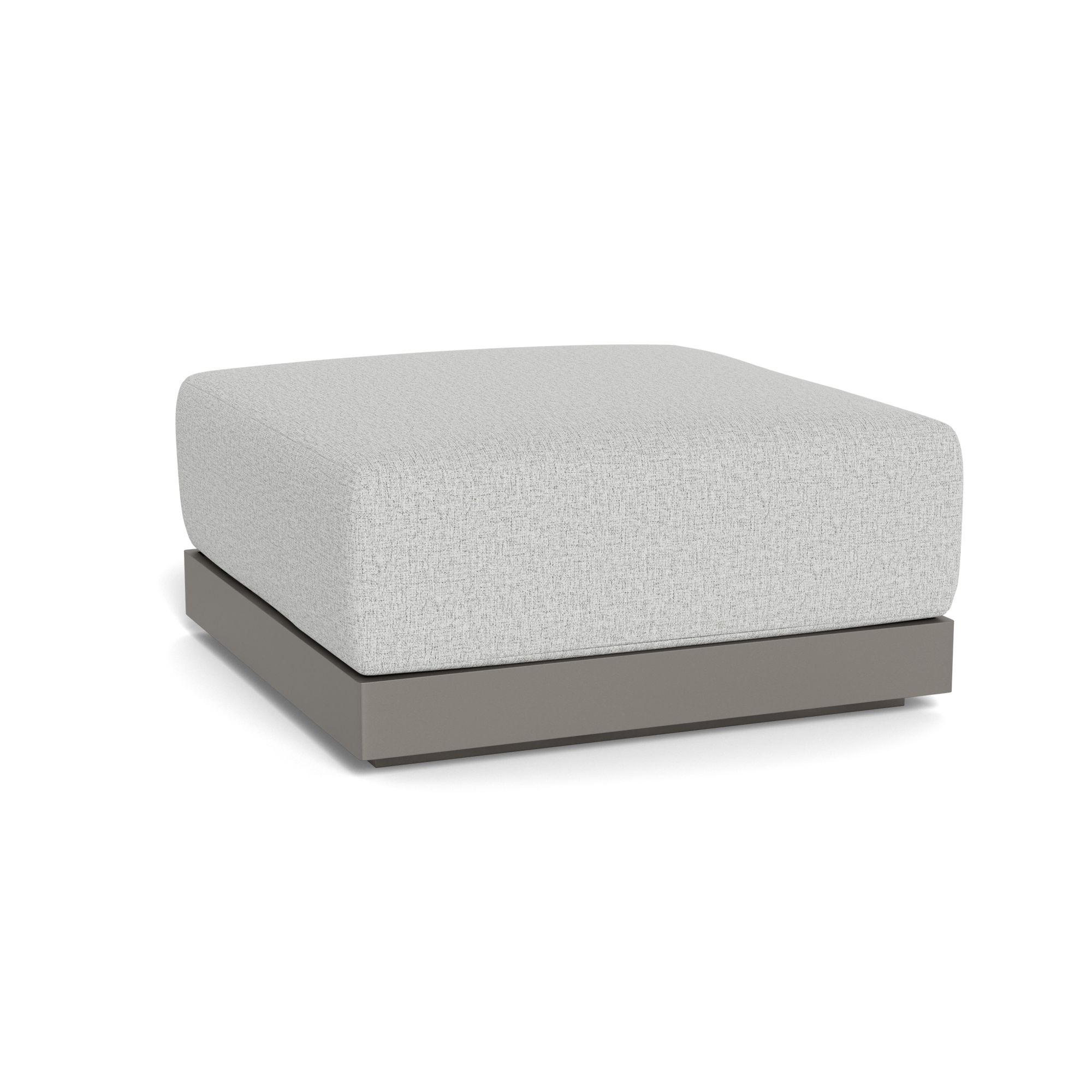 Harbour Antigua Ottoman - Aluminum Taupe, Copacabana Sand