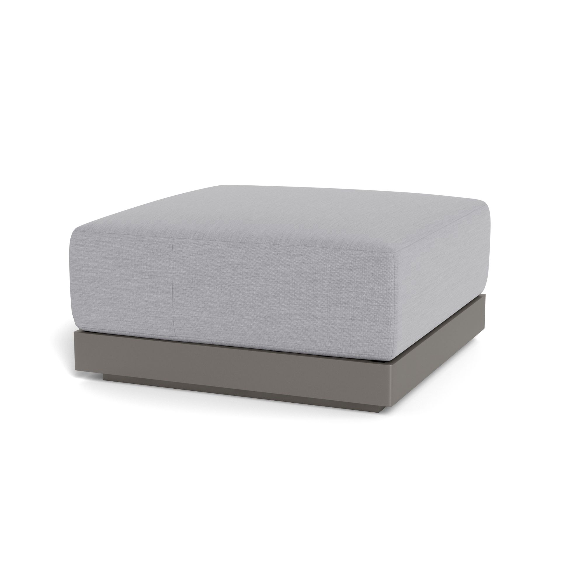 Harbour Antigua Ottoman - Aluminum Taupe, Panama Cloud