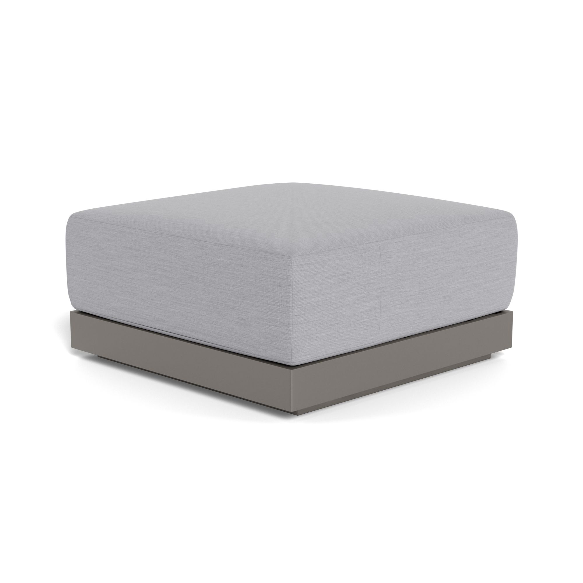 Harbour Antigua Ottoman - Aluminum Taupe, Panama Cloud