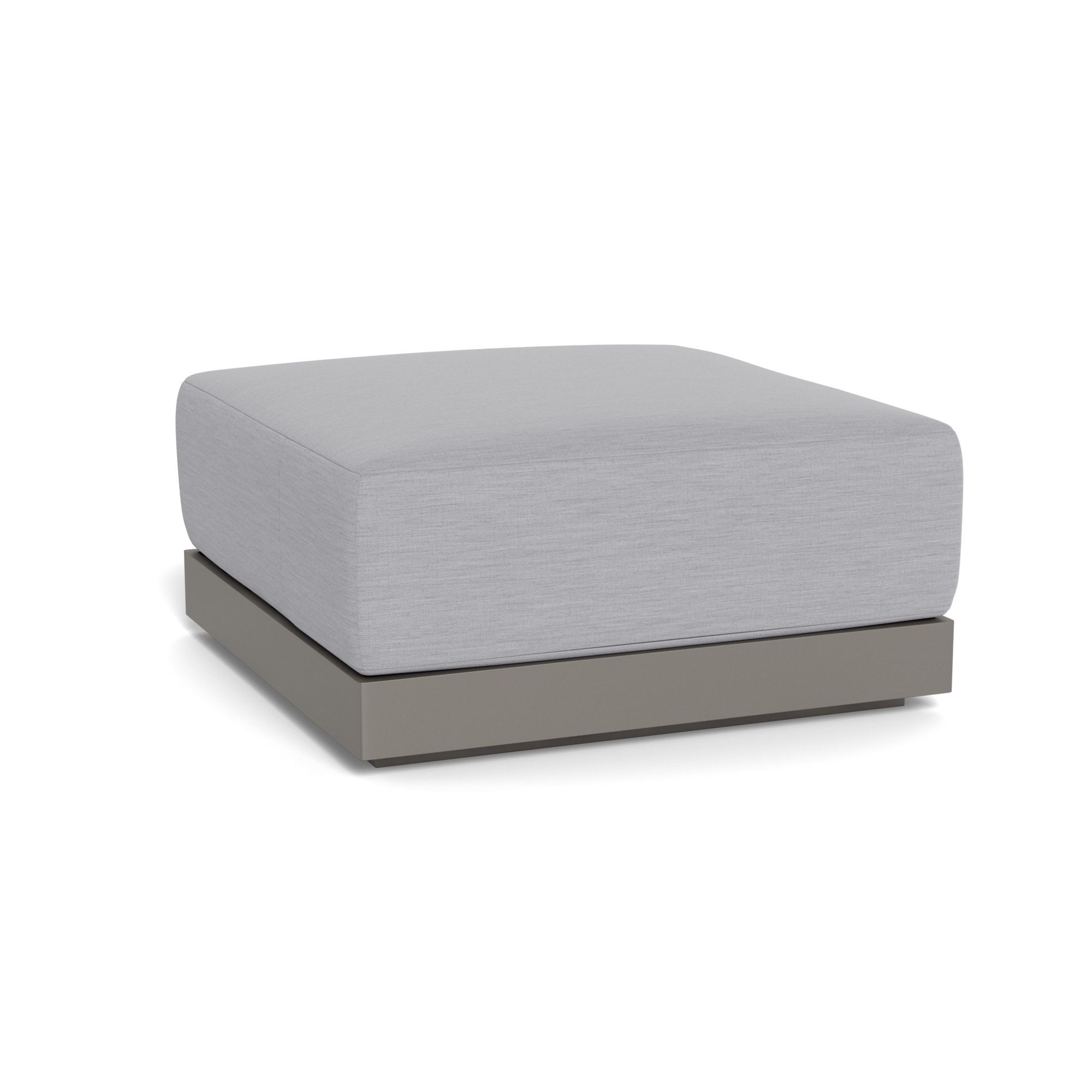 Harbour Antigua Ottoman - Aluminum Taupe, Panama Cloud