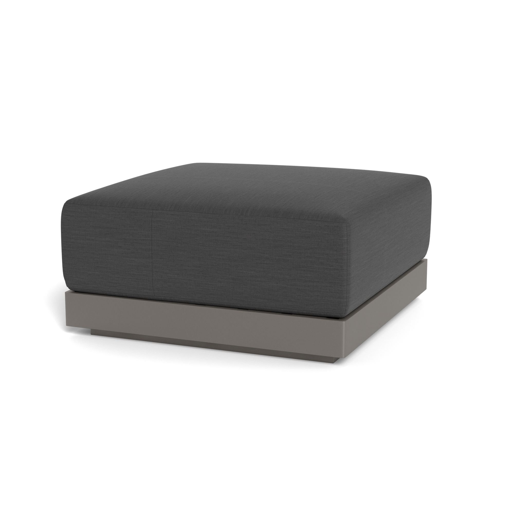 Harbour Antigua Ottoman - Aluminum Taupe, Panama Grafito