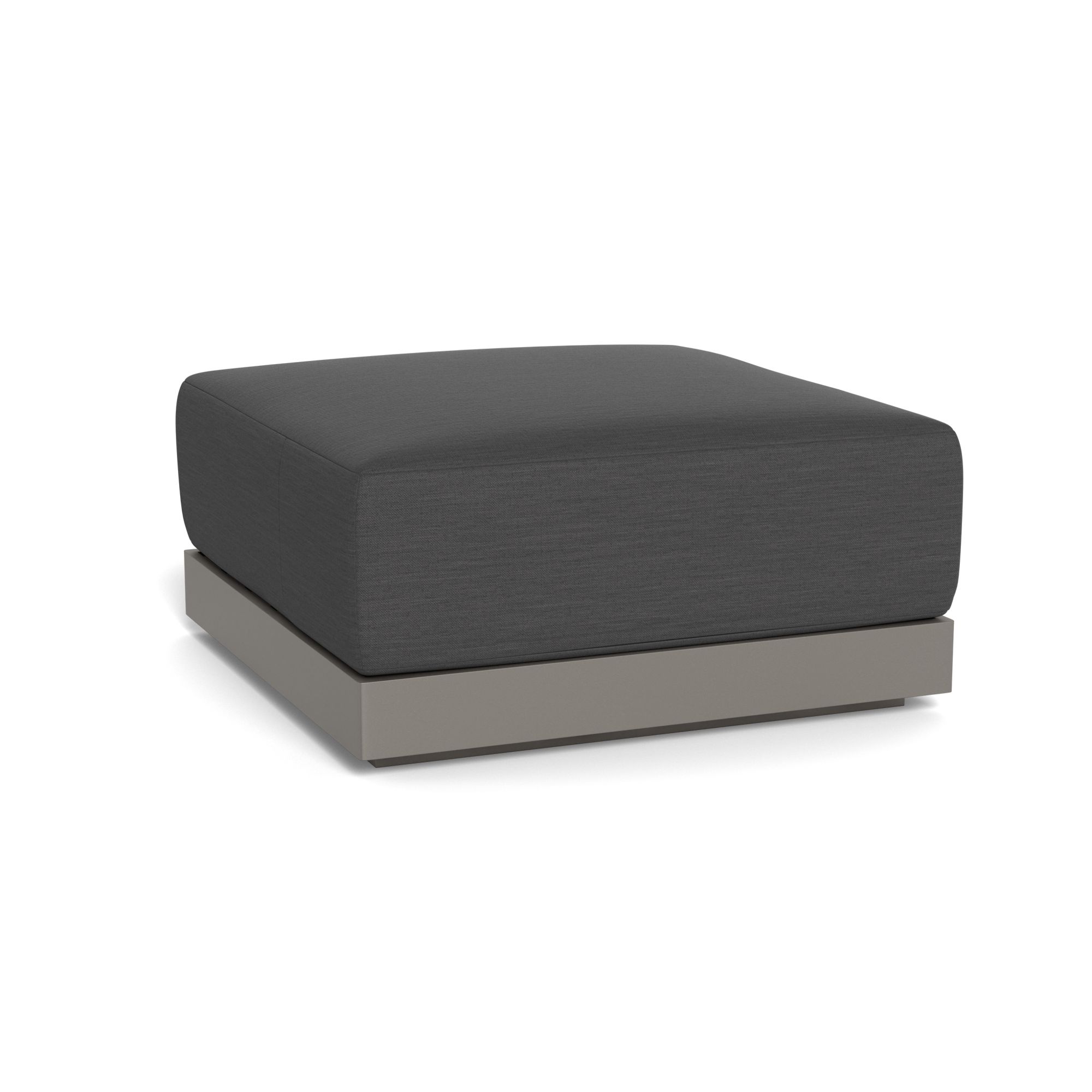 Harbour Antigua Ottoman - Aluminum Taupe, Panama Grafito