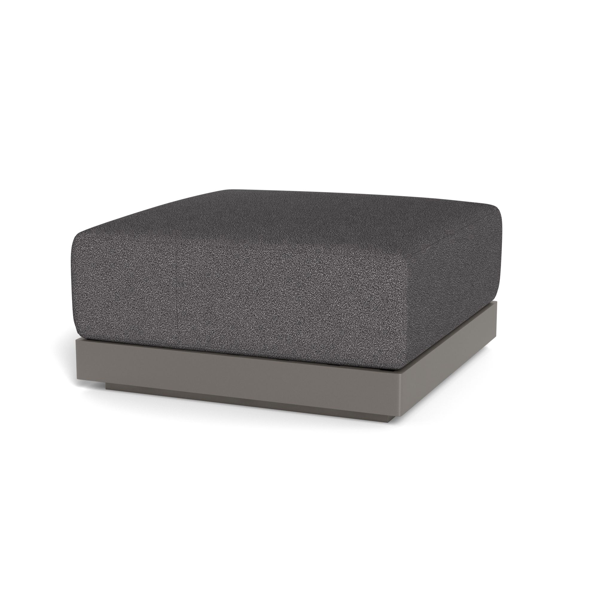 Harbour Antigua Ottoman - Aluminum Taupe, Riviera Slate