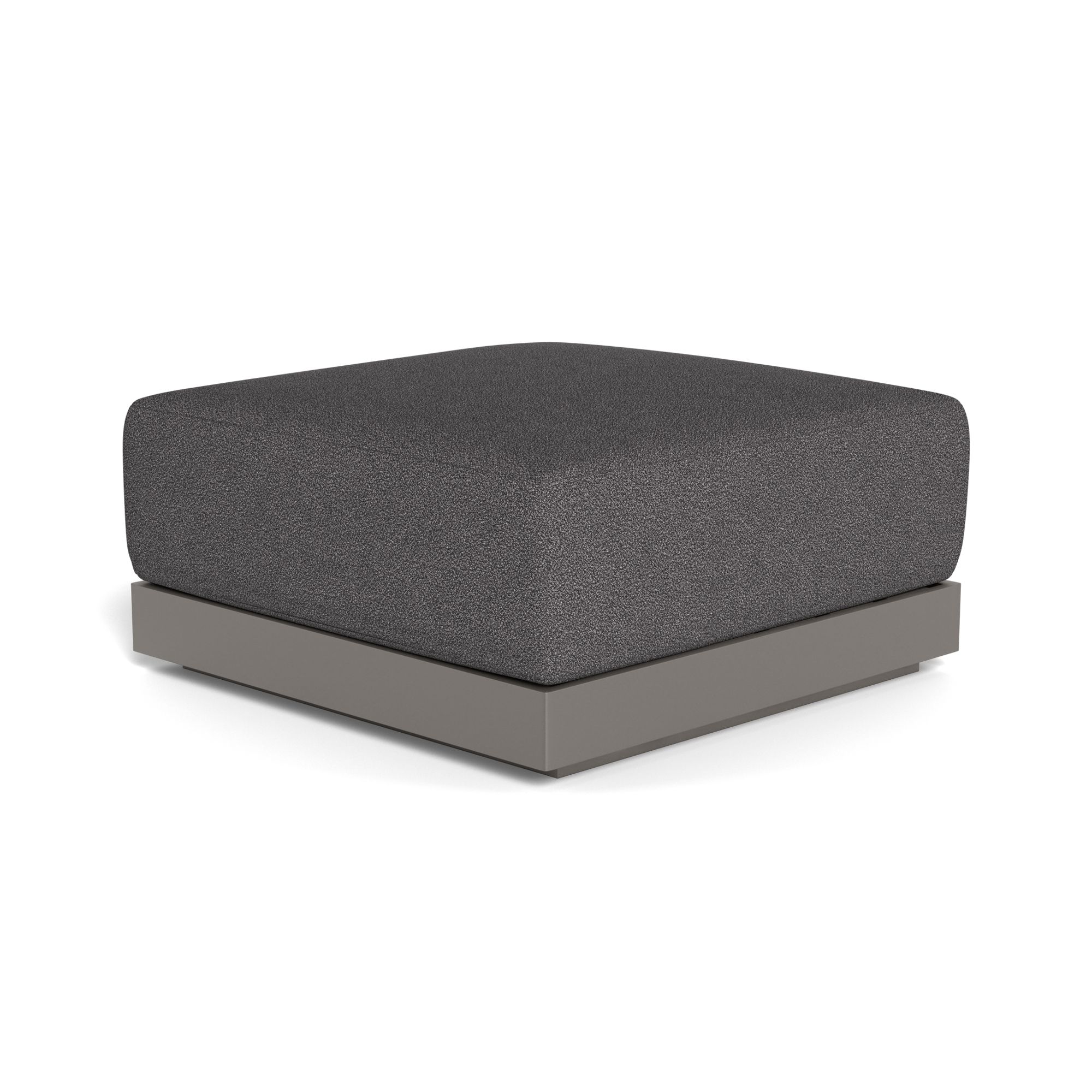 Harbour Antigua Ottoman - Aluminum Taupe, Riviera Slate