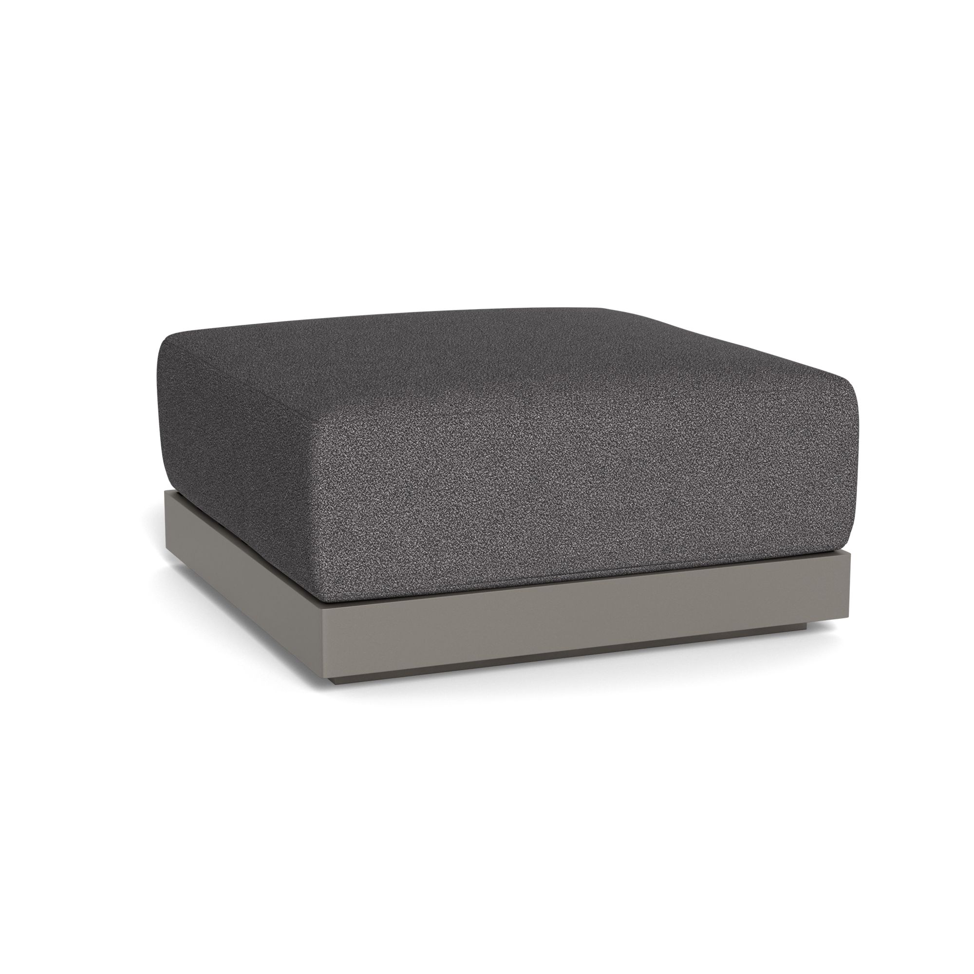 Harbour Antigua Ottoman - Aluminum Taupe, Riviera Slate