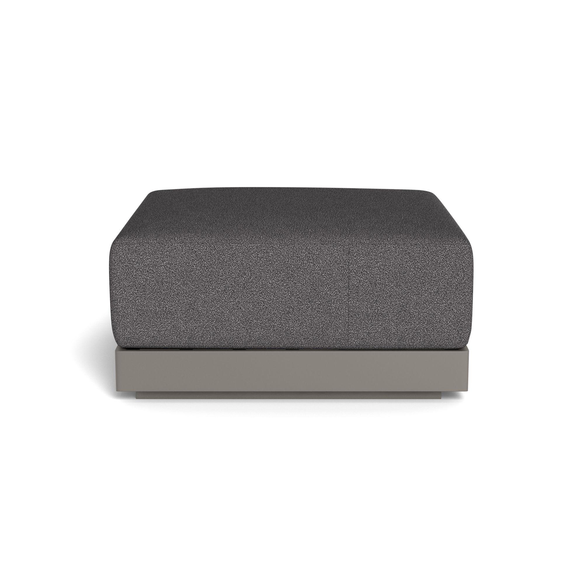 Harbour Antigua Ottoman - Aluminum Taupe, Riviera Slate