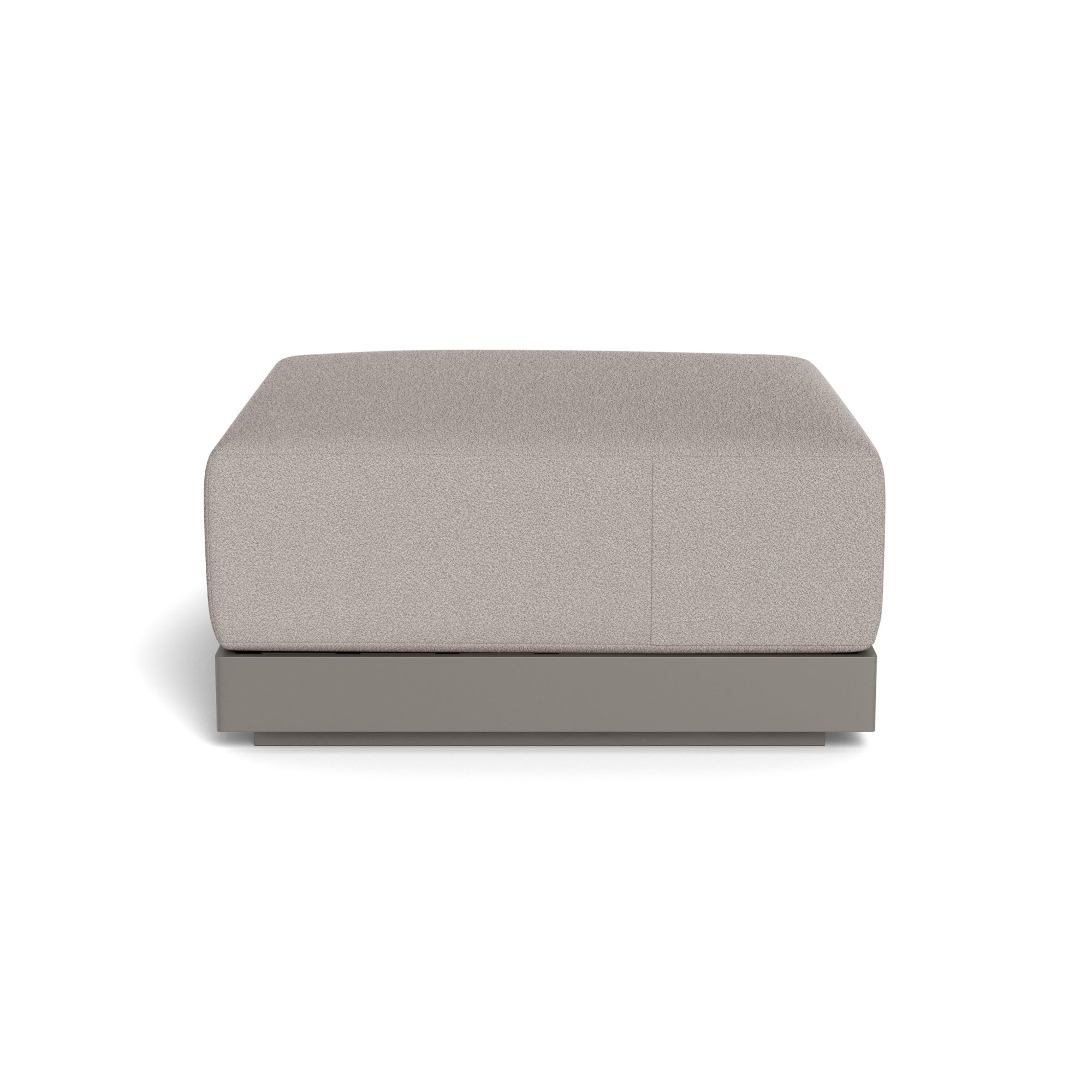 Harbour Antigua Ottoman - Aluminum Taupe, Riviera Stone