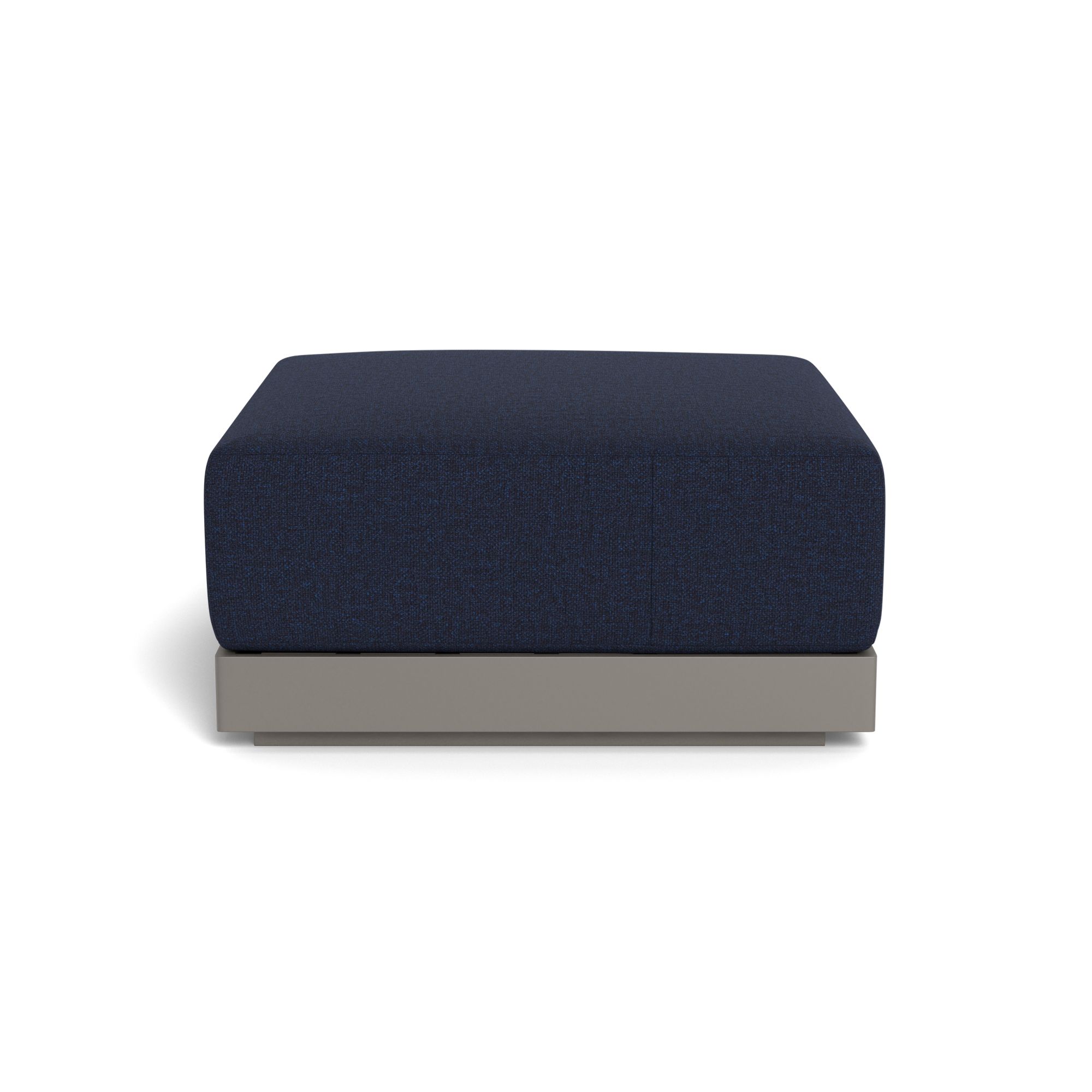 Harbour Antigua Ottoman - Aluminum Taupe, Siesta Indigo