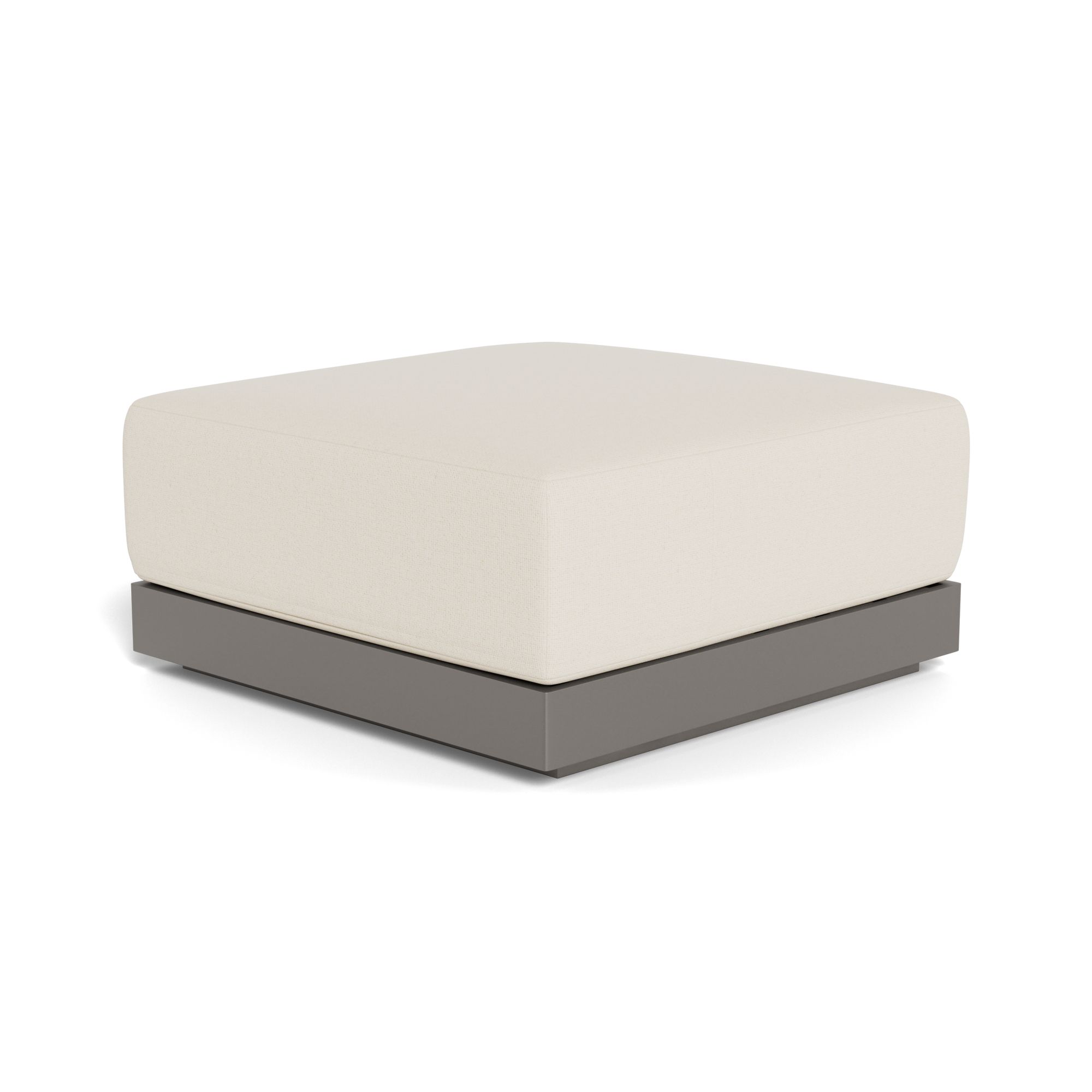 Harbour Antigua Ottoman - Aluminum Taupe, Siesta Ivory