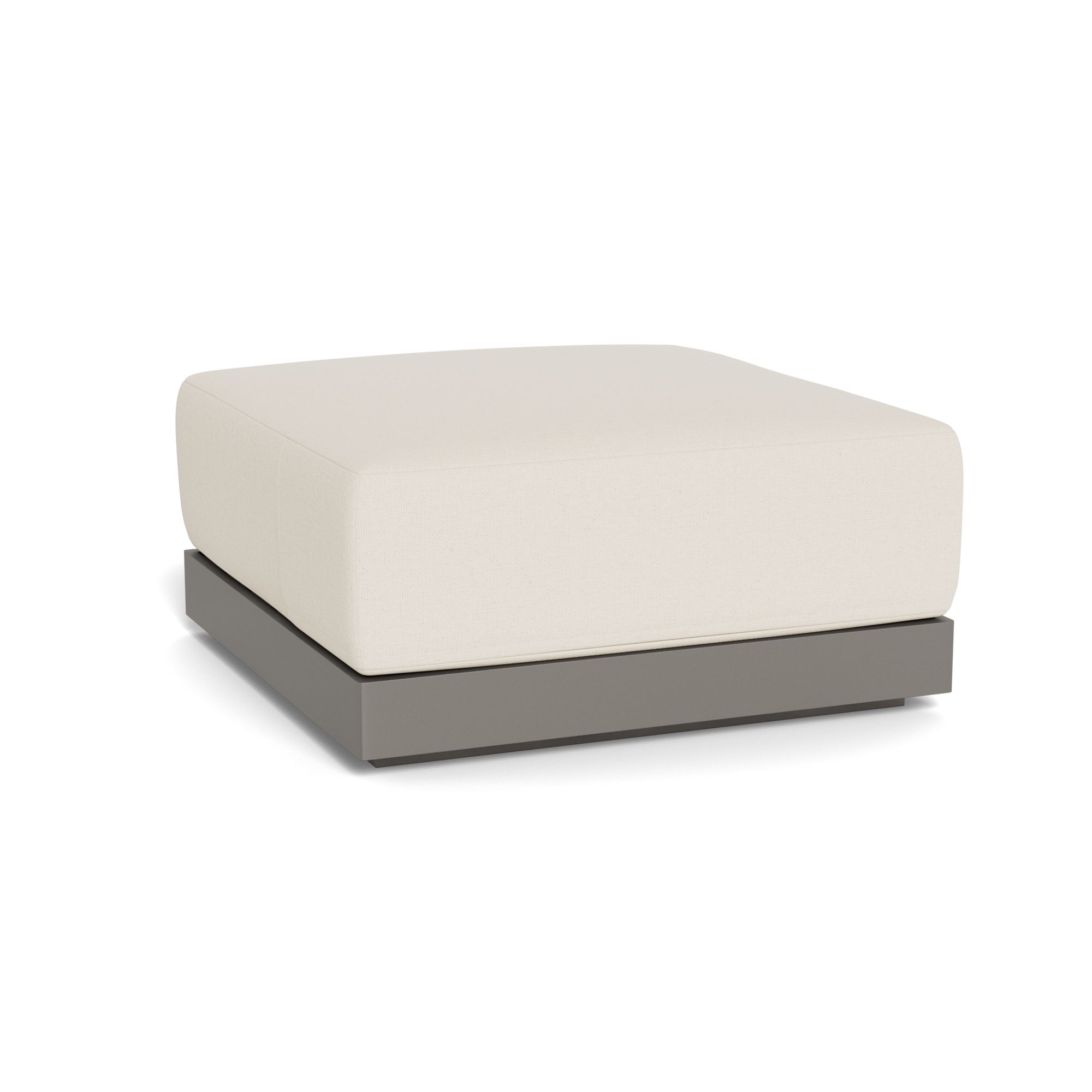 Harbour Antigua Ottoman - Aluminum Taupe, Siesta Ivory