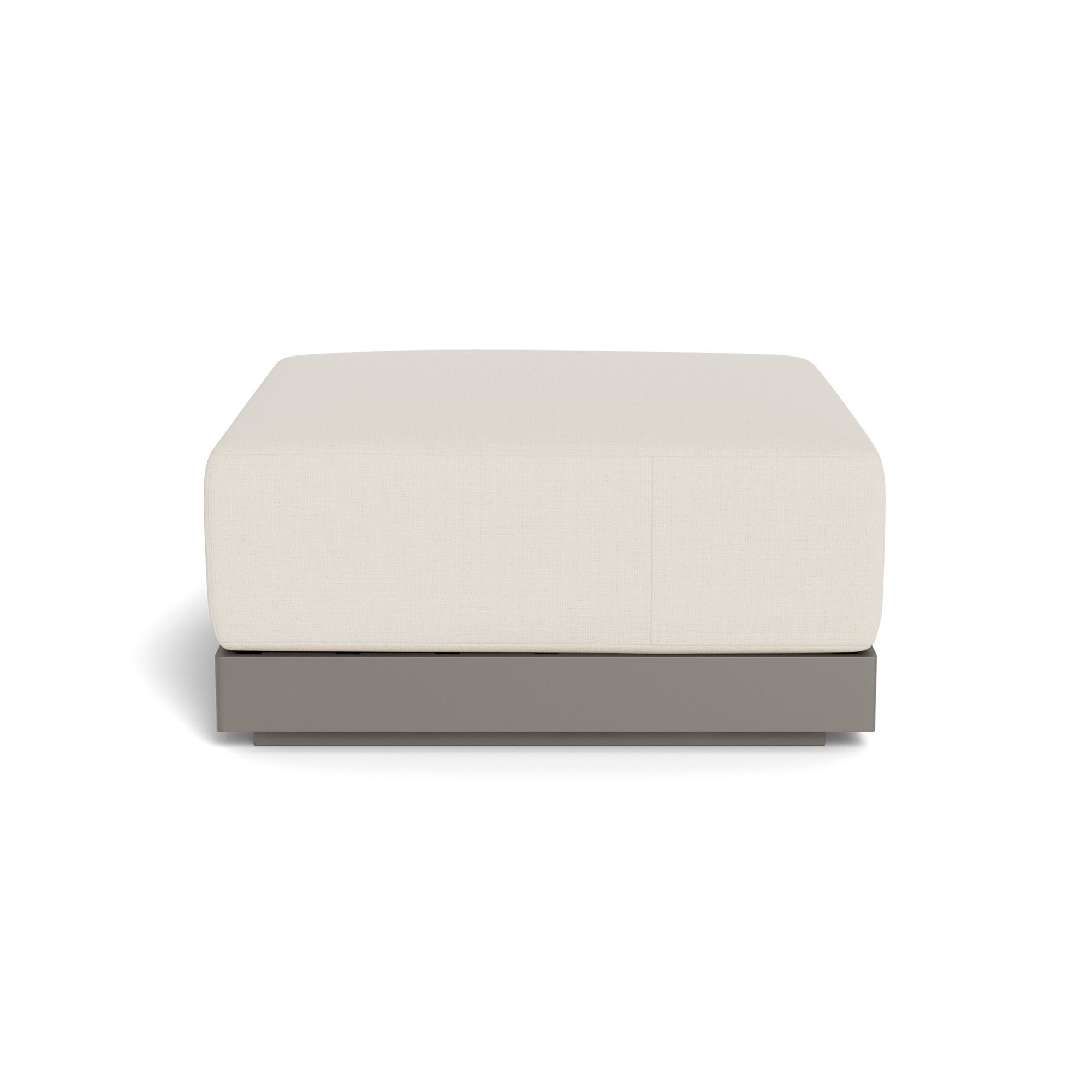 Harbour Antigua Ottoman - Aluminum Taupe, Siesta Ivory