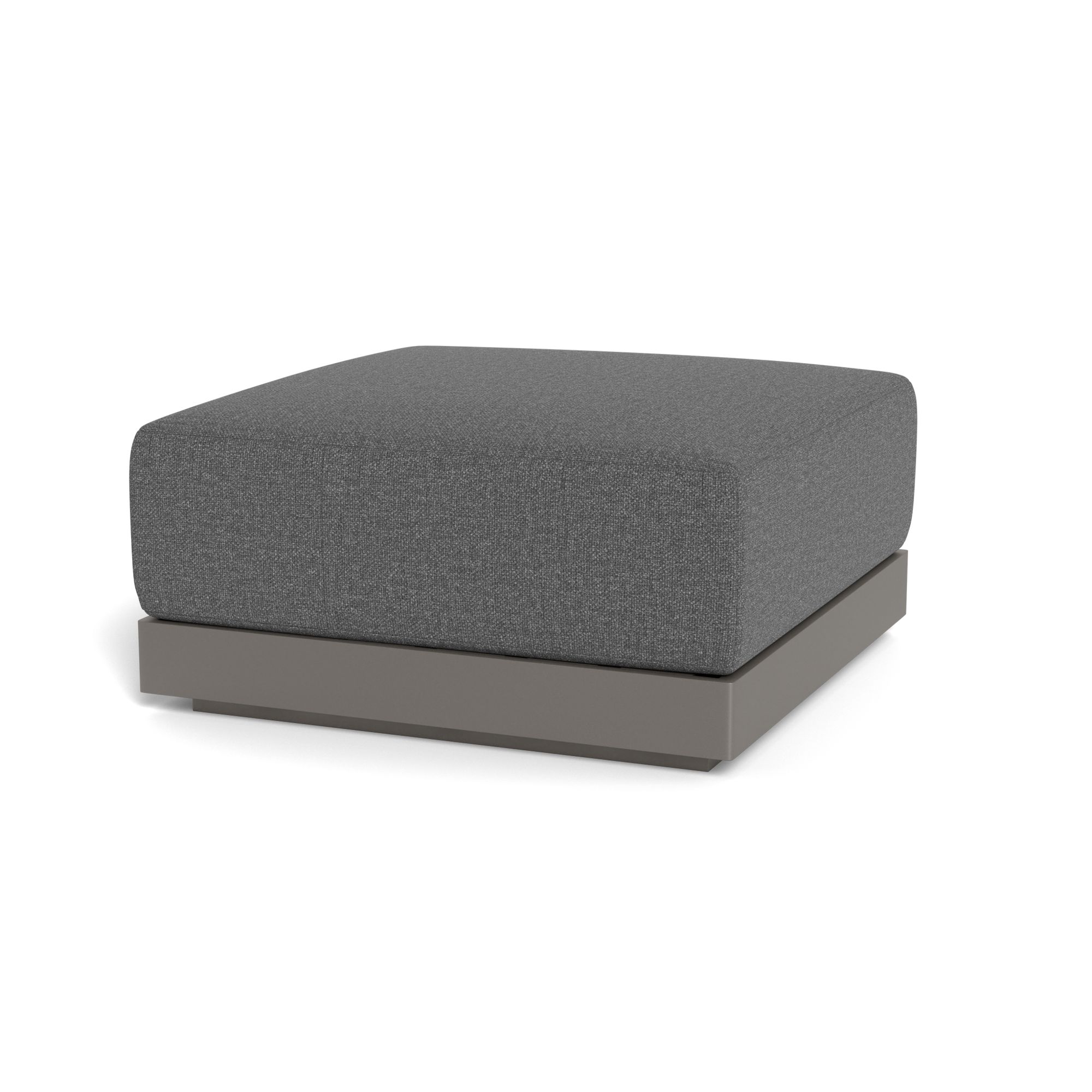 Harbour Antigua Ottoman - Aluminum Taupe, Siesta Slate