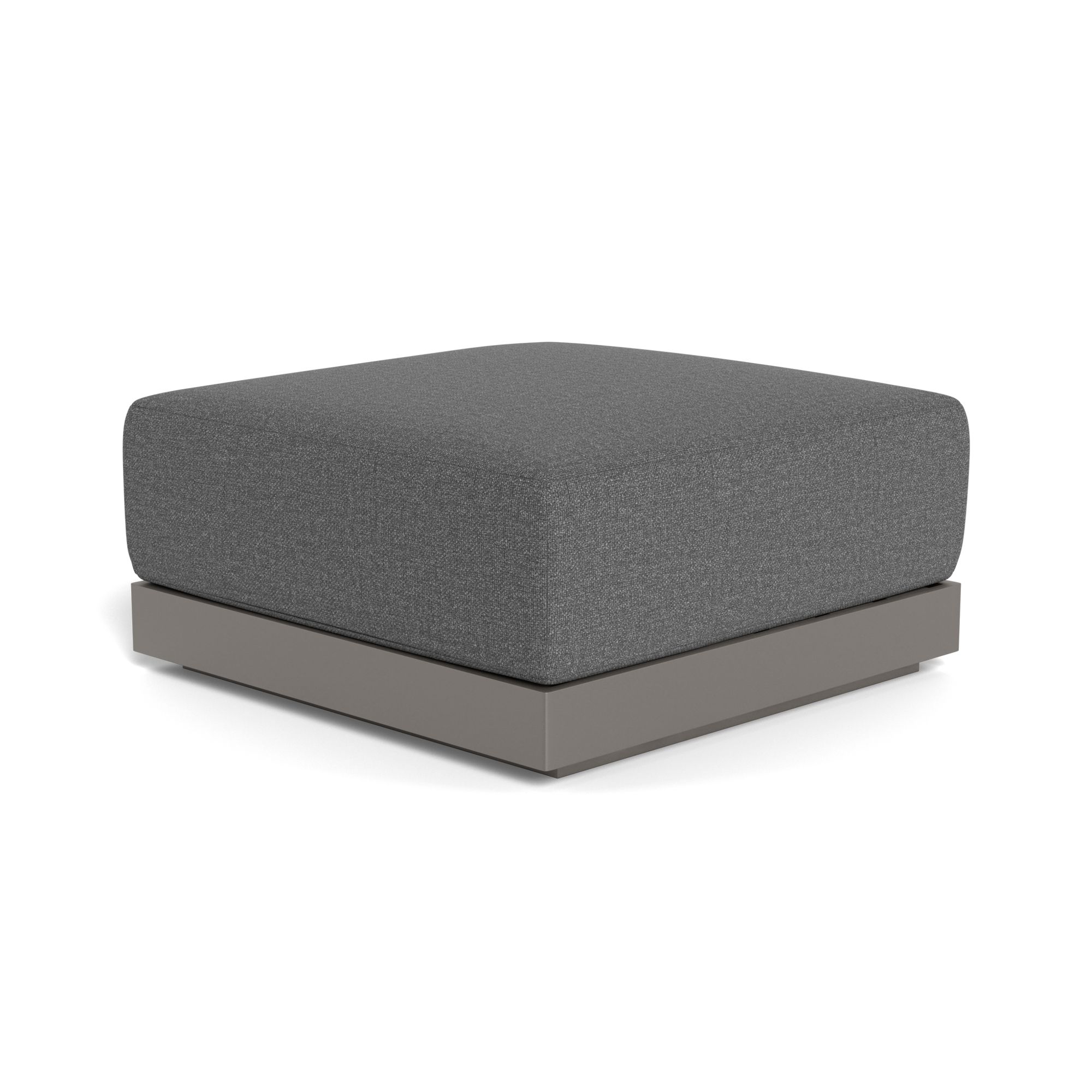 Harbour Antigua Ottoman - Aluminum Taupe, Siesta Slate