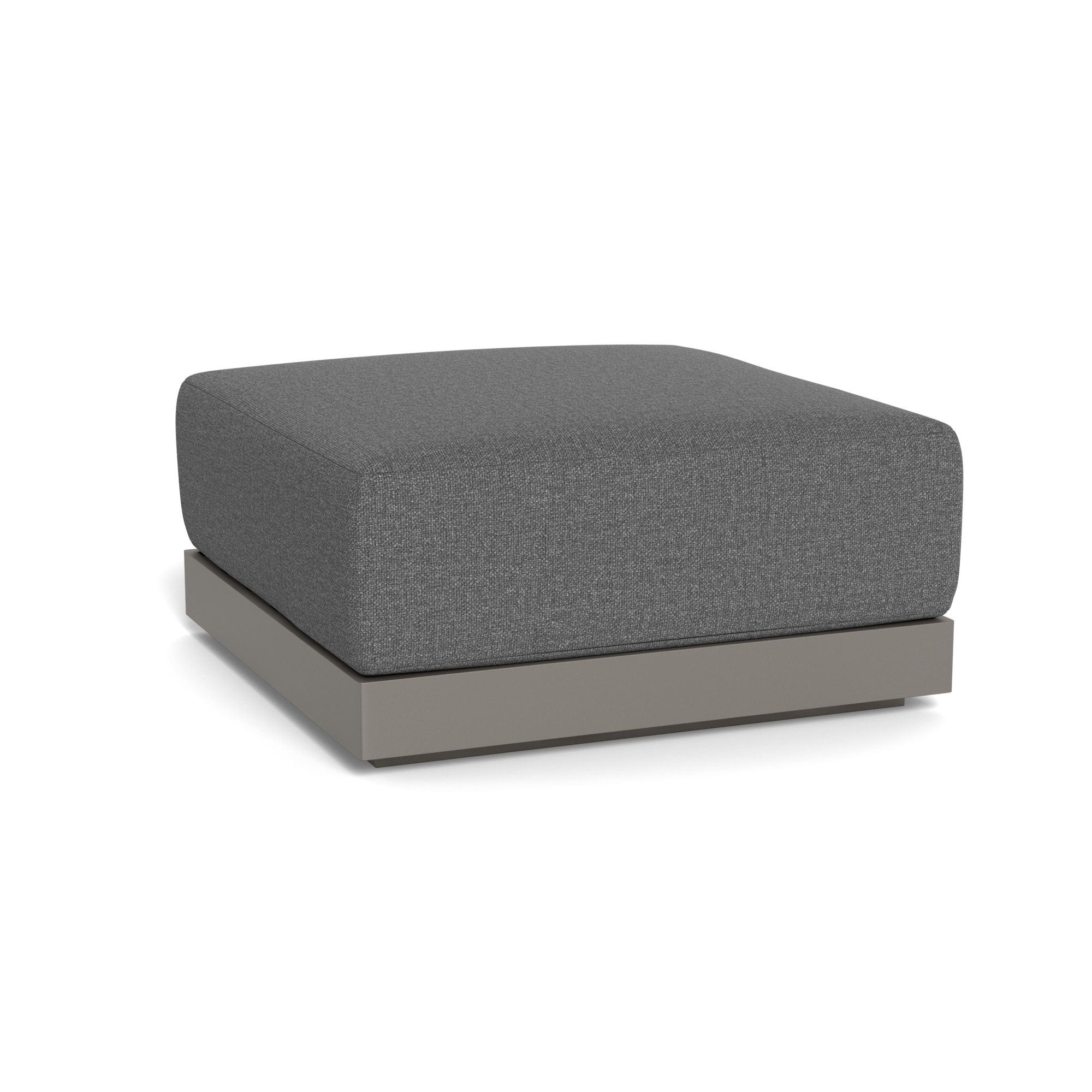 Harbour Antigua Ottoman - Aluminum Taupe, Siesta Slate