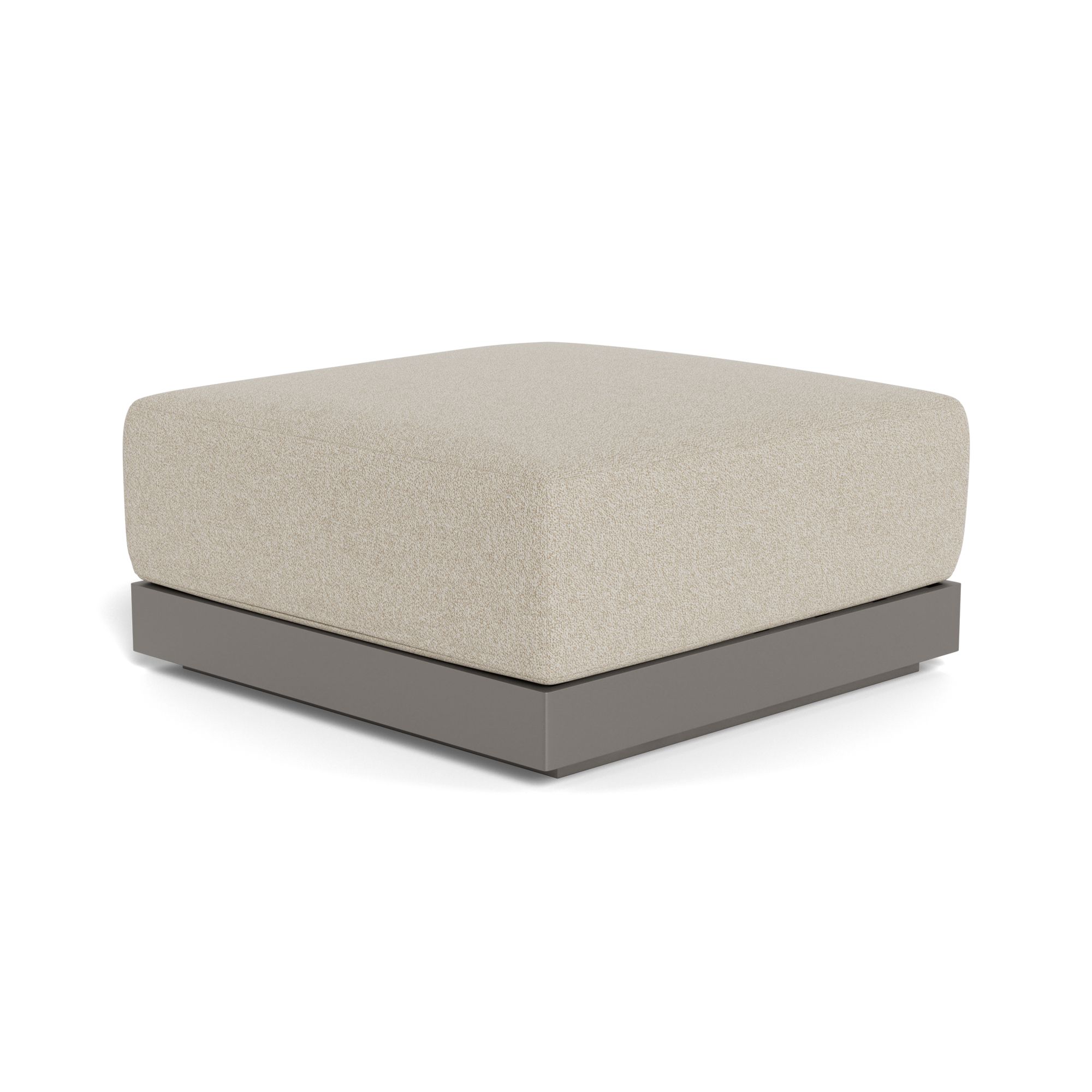 Harbour Antigua Ottoman - Aluminum Taupe, Siesta Taupe