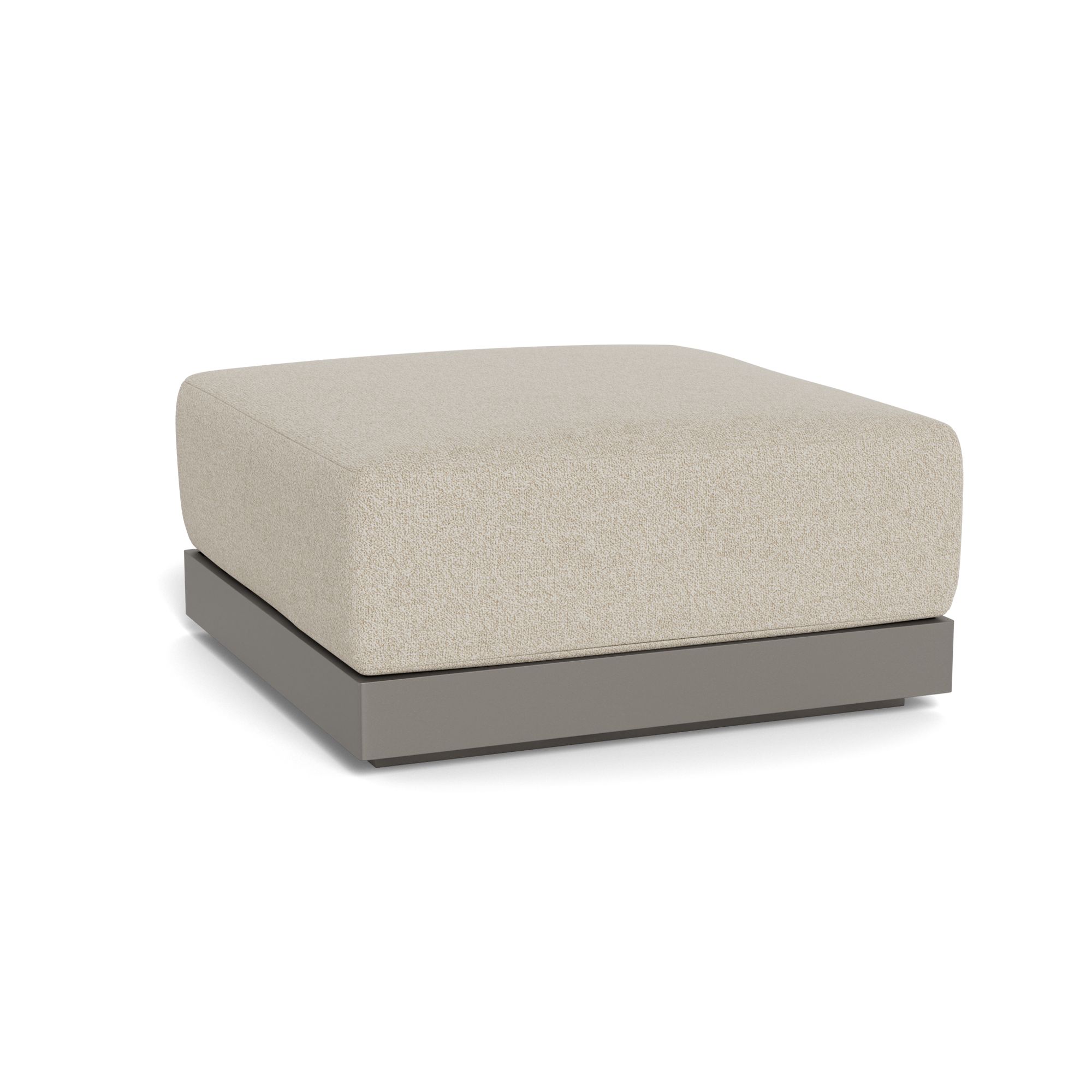 Harbour Antigua Ottoman - Aluminum Taupe, Siesta Taupe