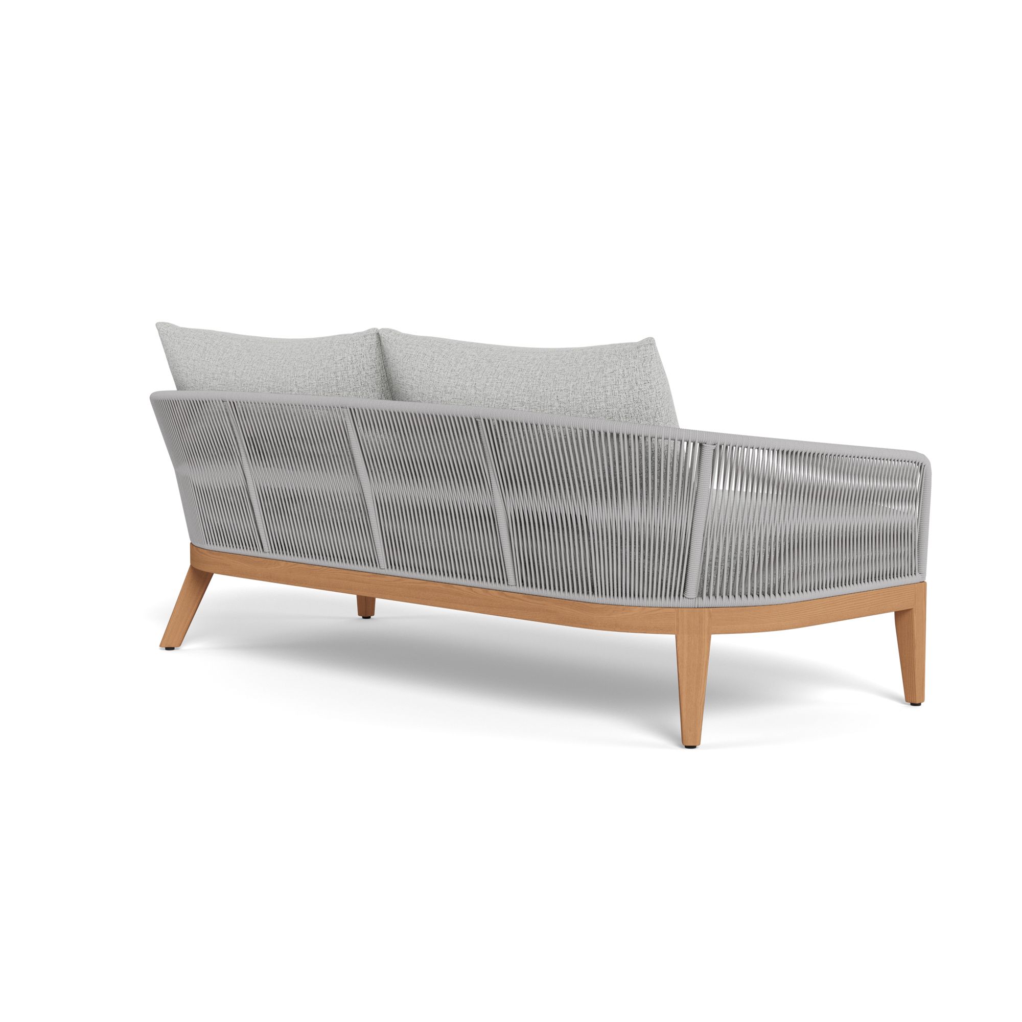 Harbour Avalon 2 Seat Sofa - Teak Natural, Copacabana Sand, Rope Light Gray