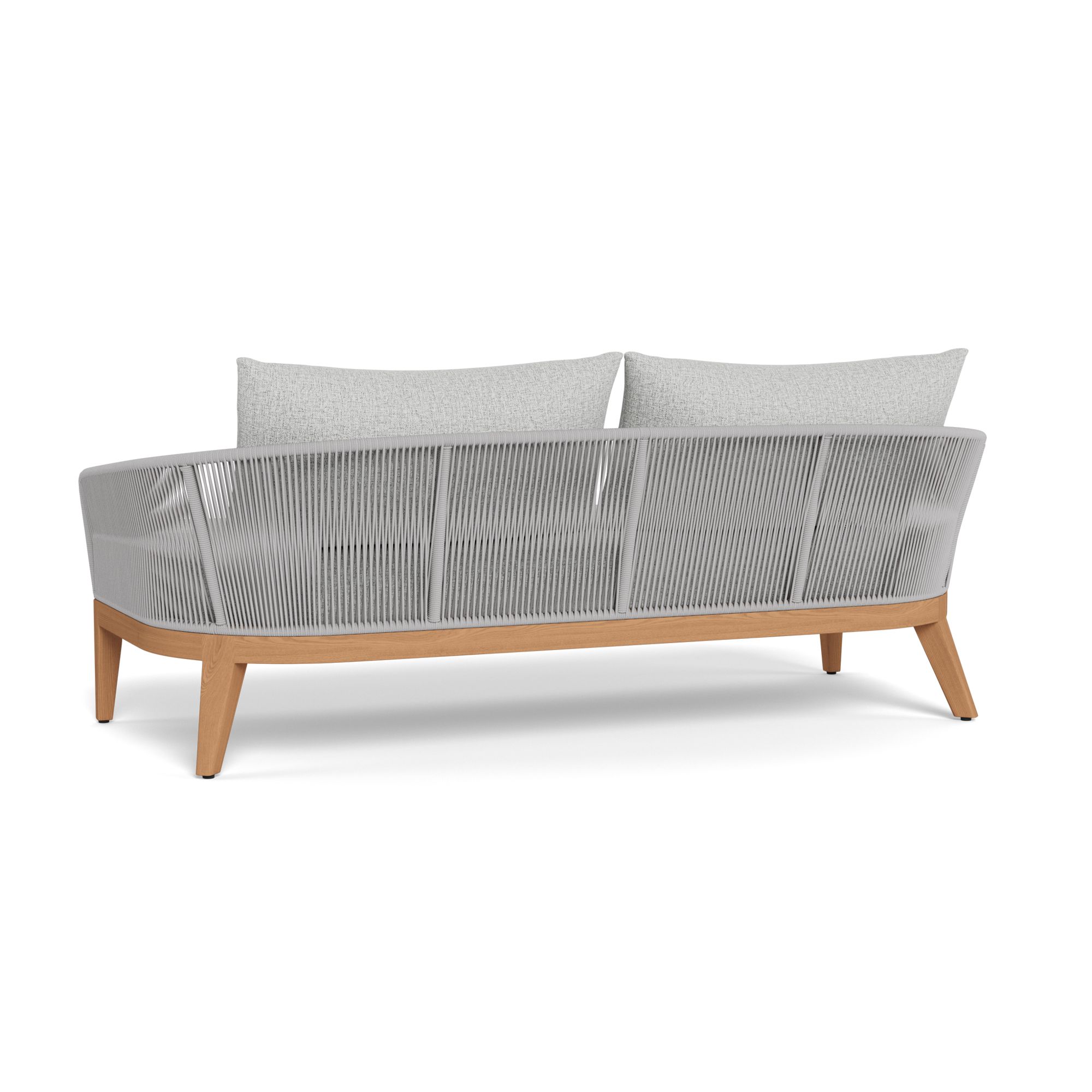 Harbour Avalon 2 Seat Sofa - Teak Natural, Copacabana Sand, Rope Light Gray