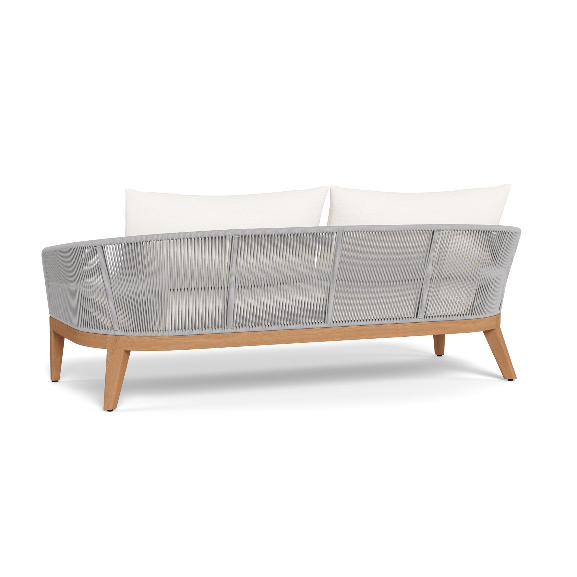 Harbour Avalon 2 Seat Sofa - Teak Natural, Panama Blanco, Rope Light Gray