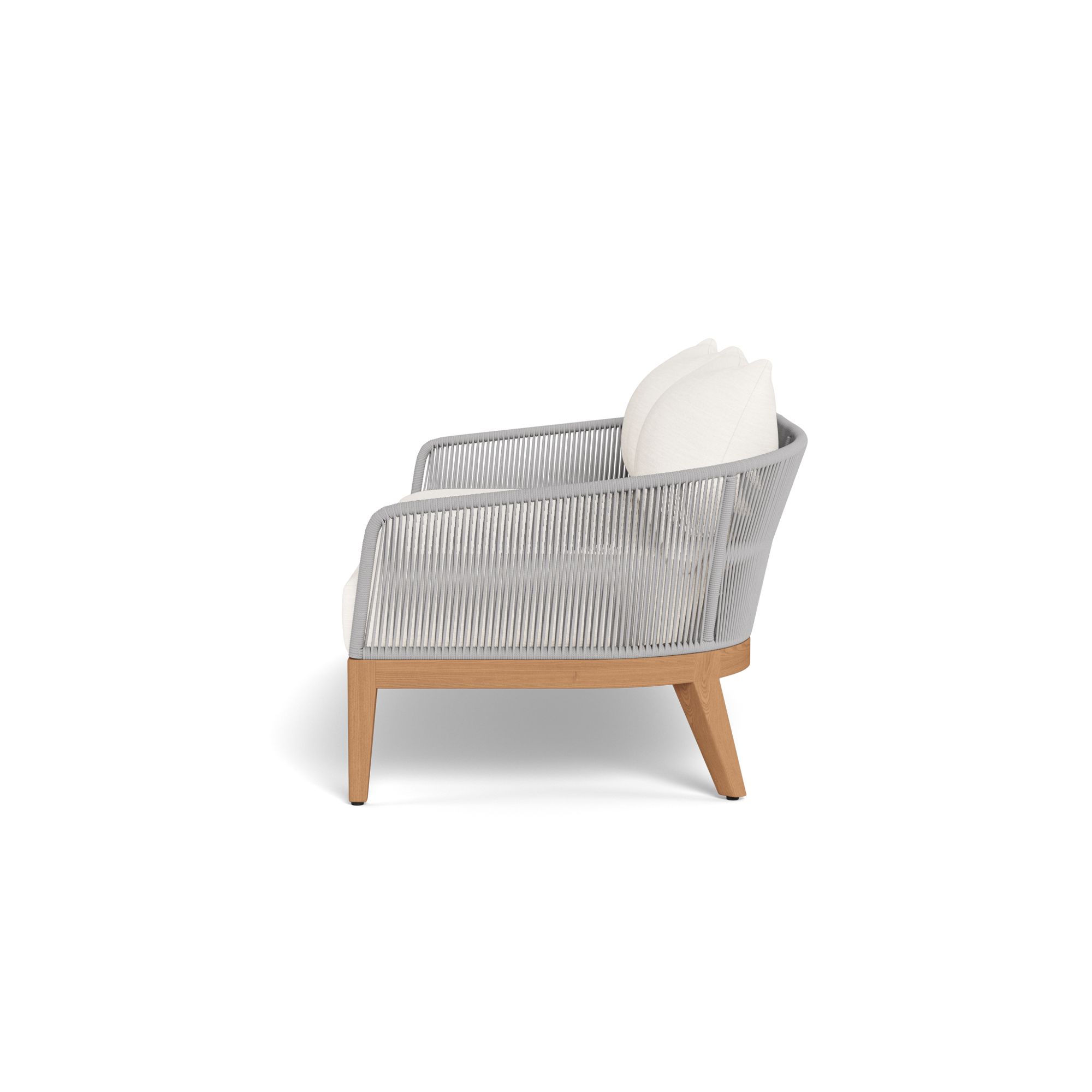 Harbour Avalon 2 Seat Sofa - Teak Natural, Panama Blanco, Rope Light Gray