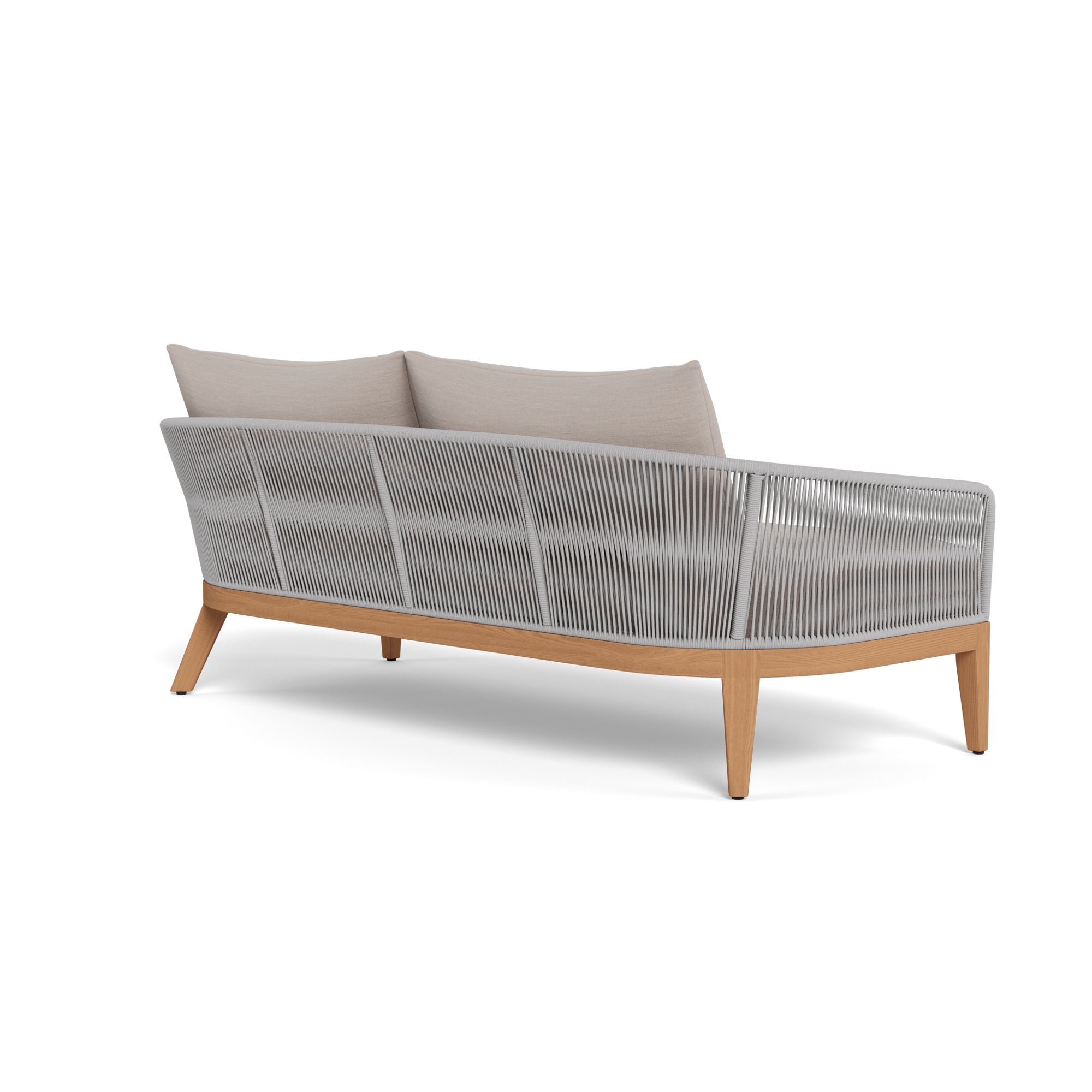 Harbour Avalon 2 Seat Sofa - Teak Natural, Panama Marble, Rope Light Gray