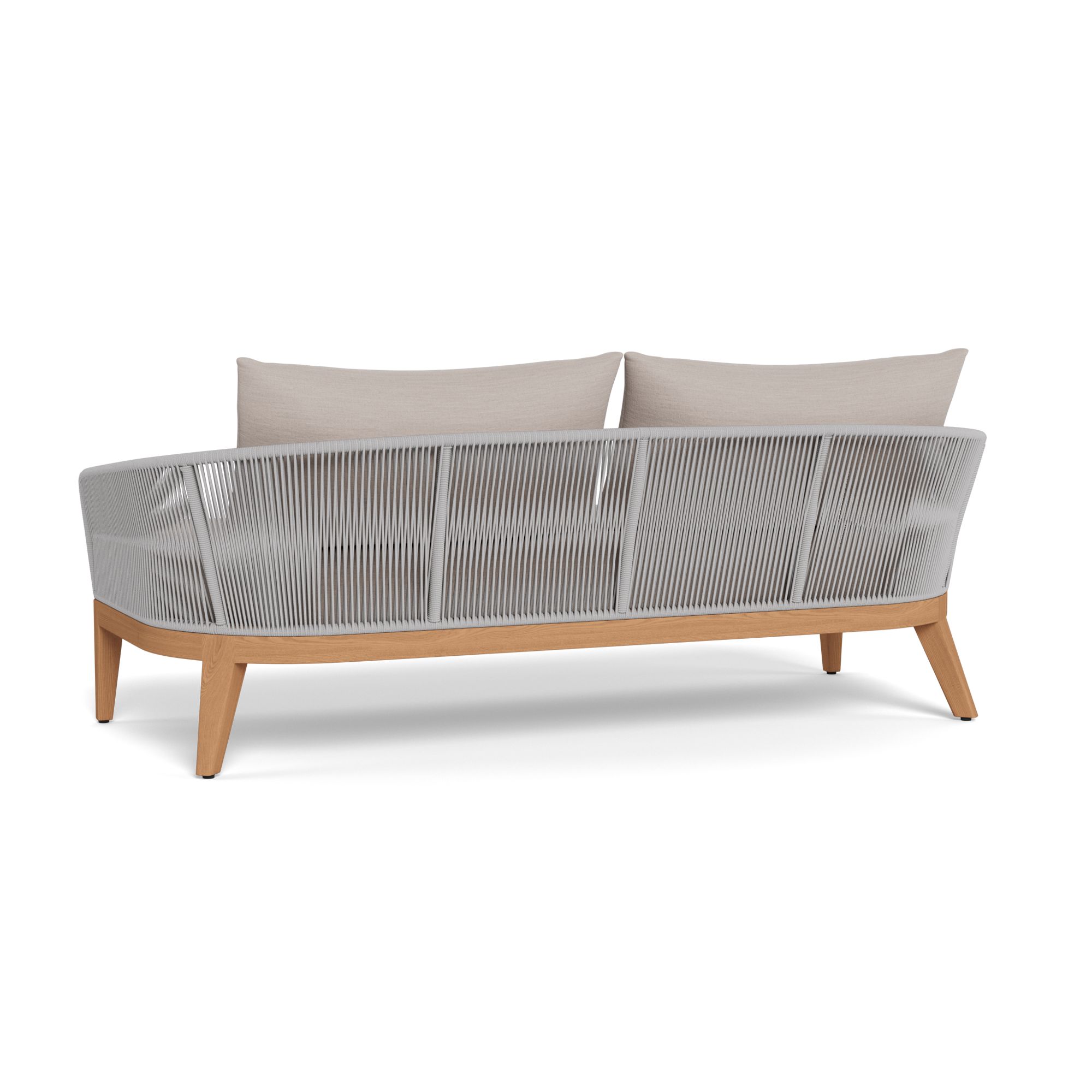 Harbour Avalon 2 Seat Sofa - Teak Natural, Panama Marble, Rope Light Gray