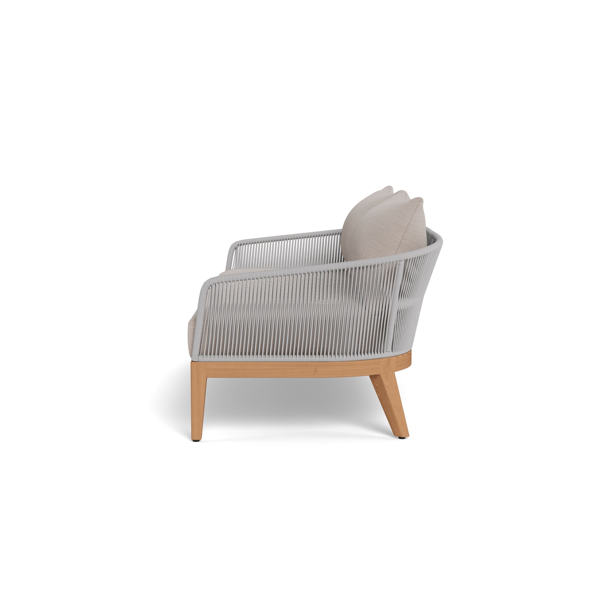 Harbour Avalon 2 Seat Sofa - Teak Natural, Panama Marble, Rope Light Gray