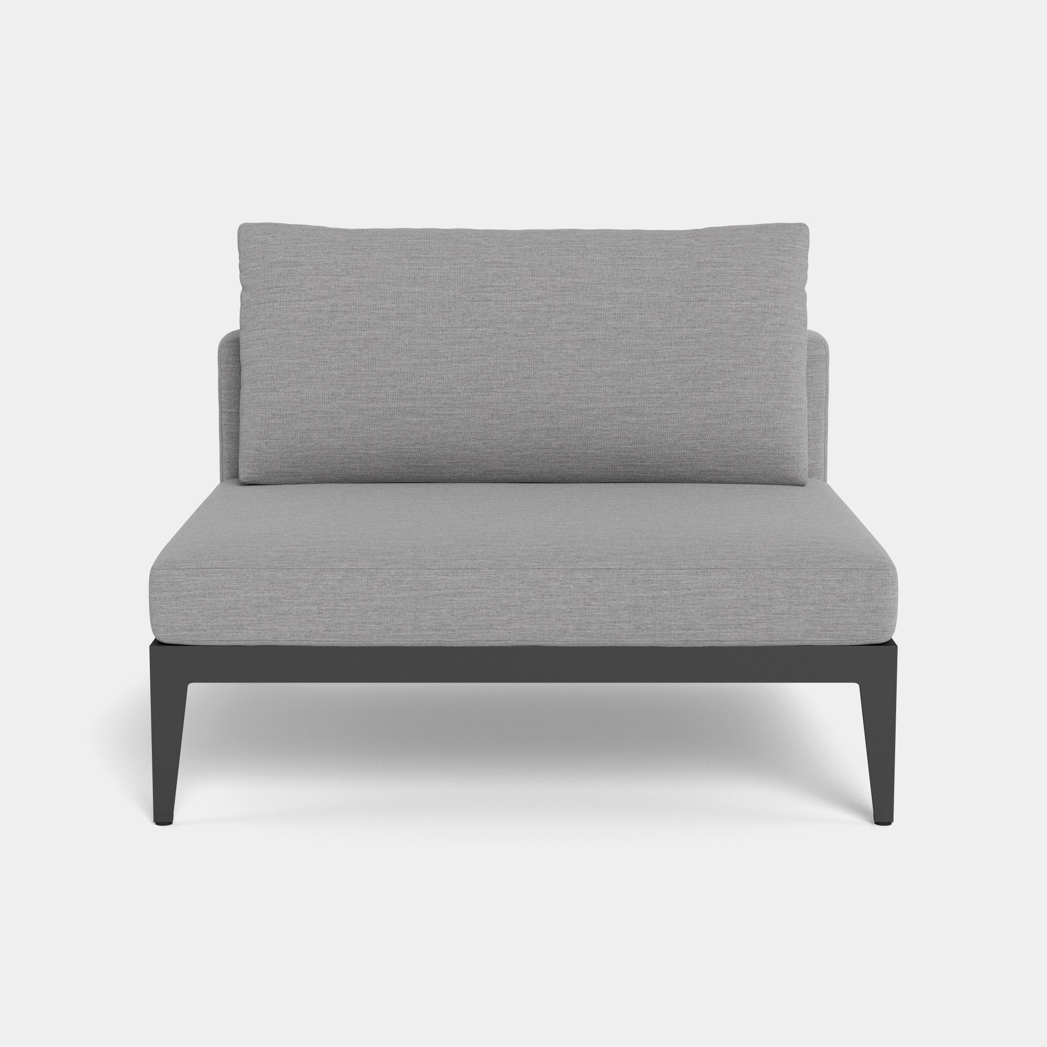 Harbour Balmoral Armless Single - Aluminum Asteroid, Siesta Slate, Strapping Taupe