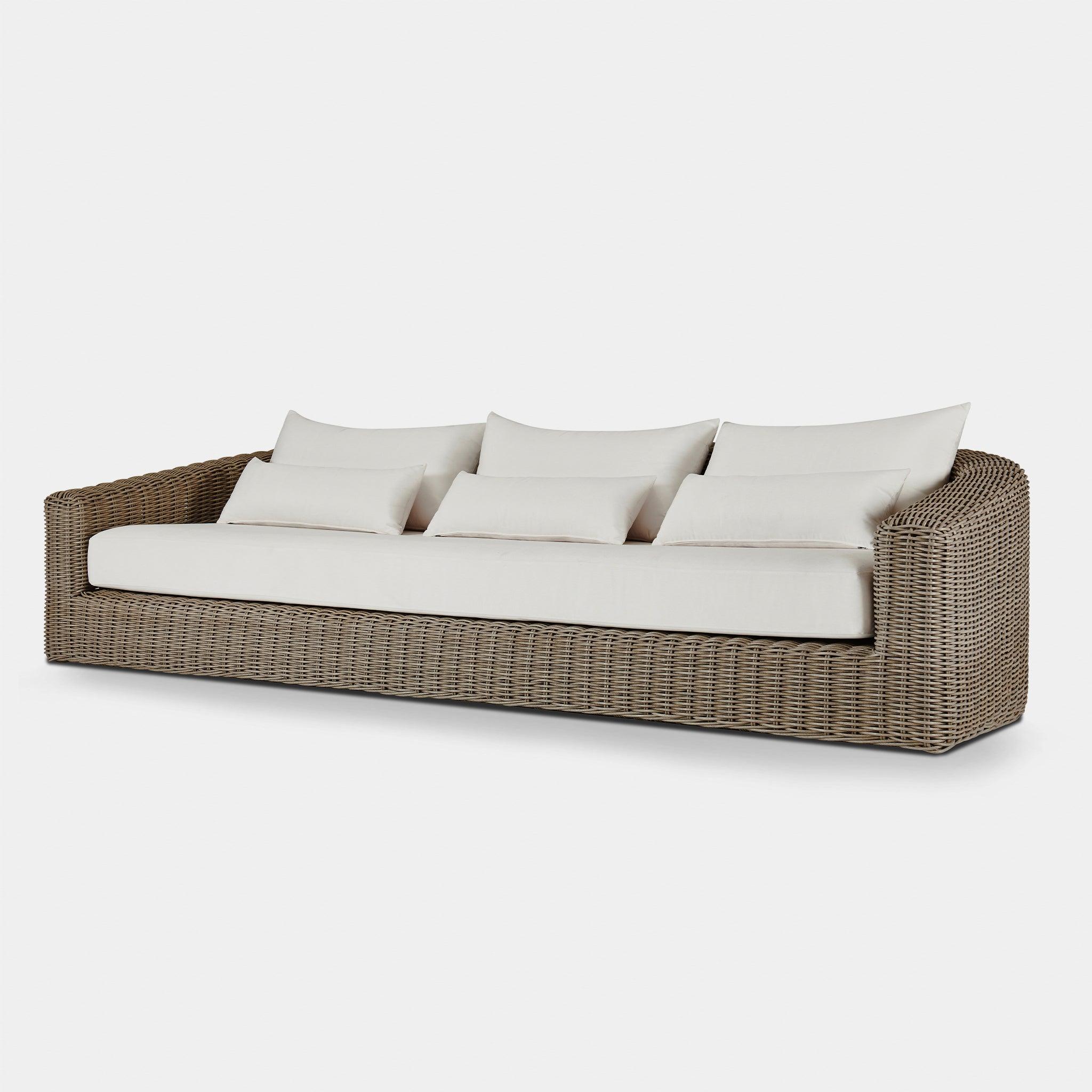 Harbour Barcelona 3 Seat Sofa - Wicker Gray, Lisos Grafito