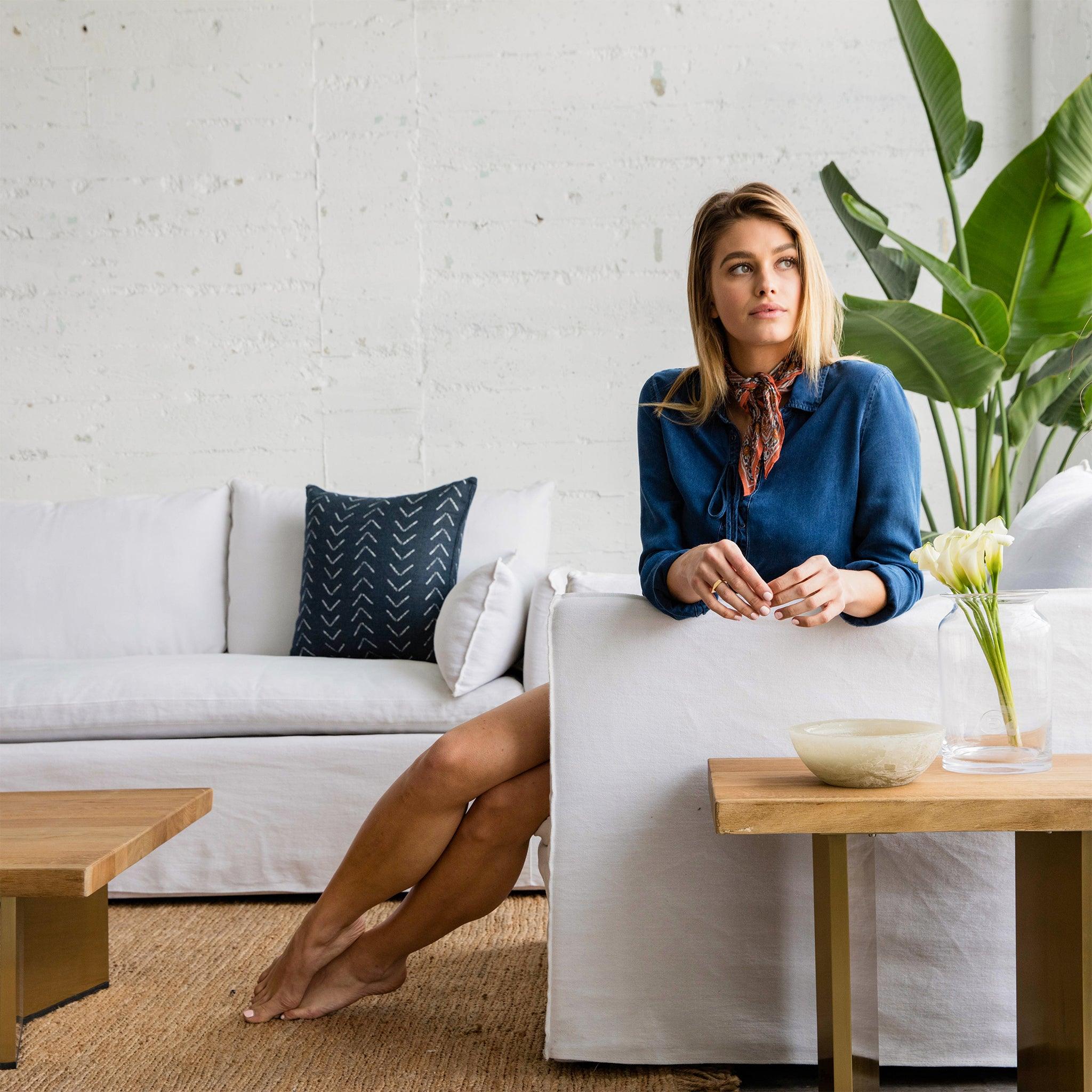 Harbour Bondi Lounge Chair - Harbour Belgian Linen Mushroom