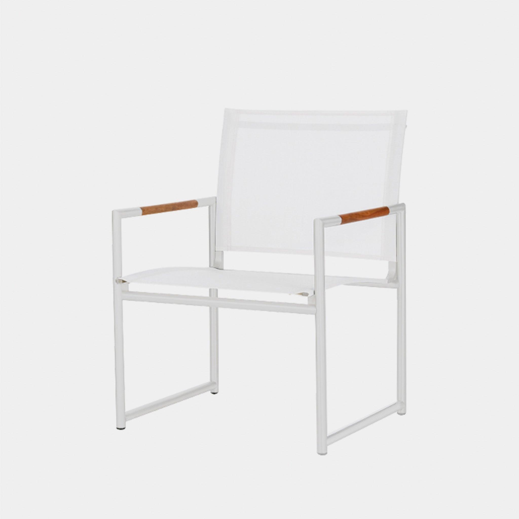 Harbour Breeze Club Chair - Aluminum White, Batyline White